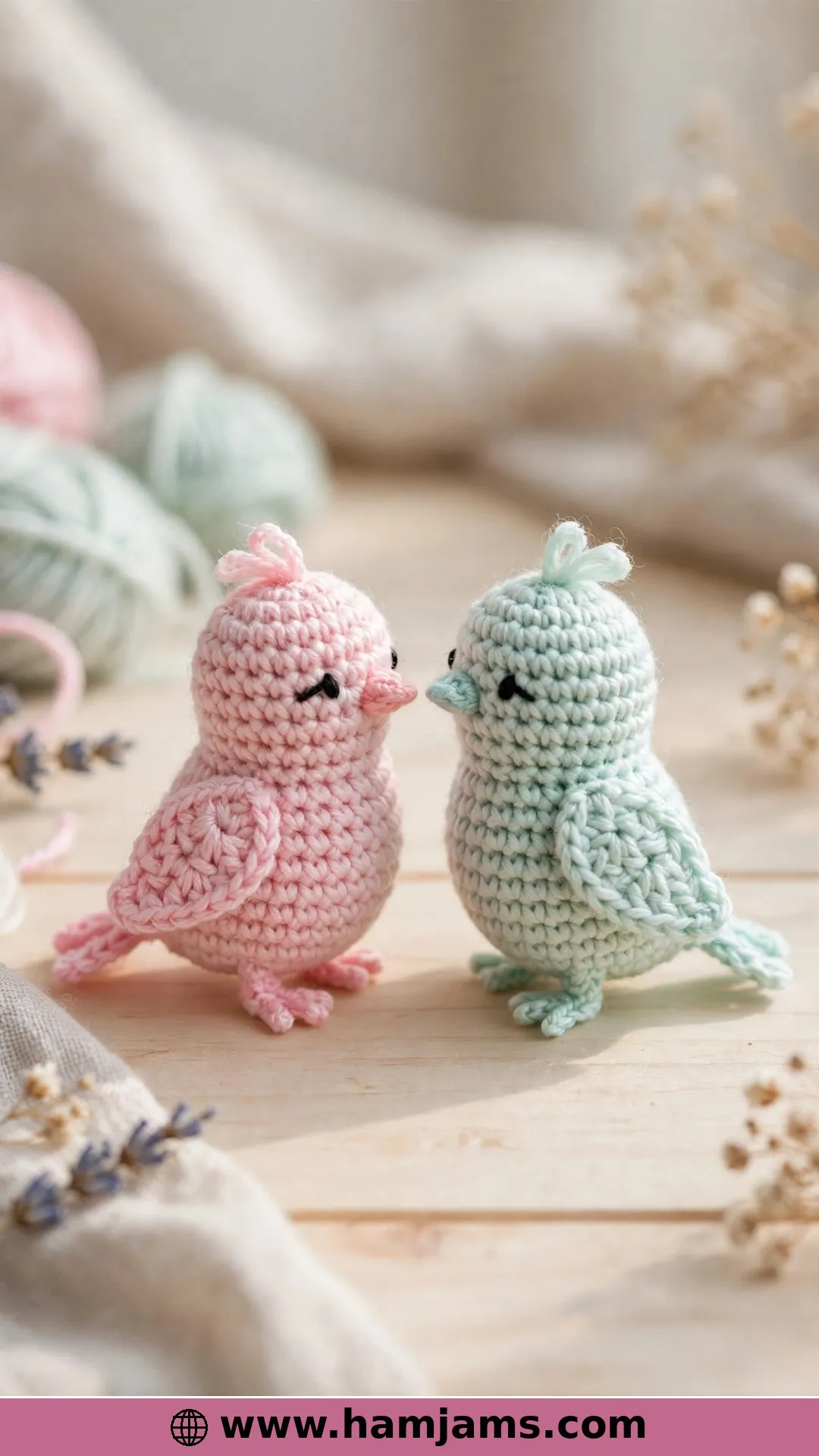 Tiny Amigurumi Love Birds From Lion Brand