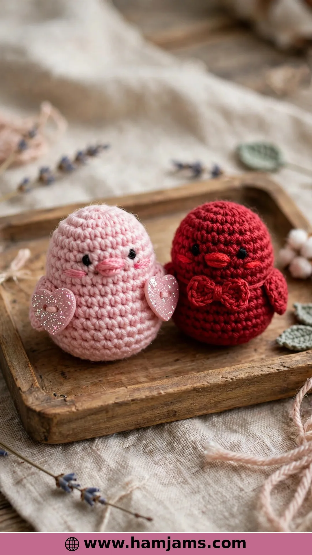 Valentine Mochi Birds, Felicia and Frisco