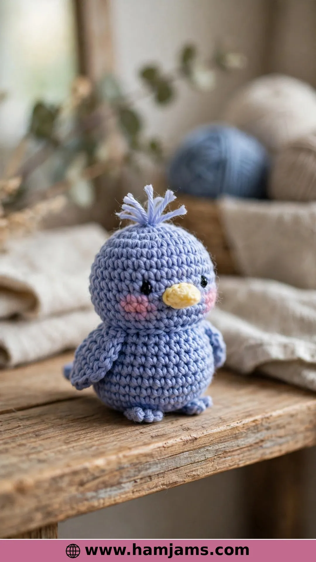 A Simply Cute Blue Bird With a Tuft