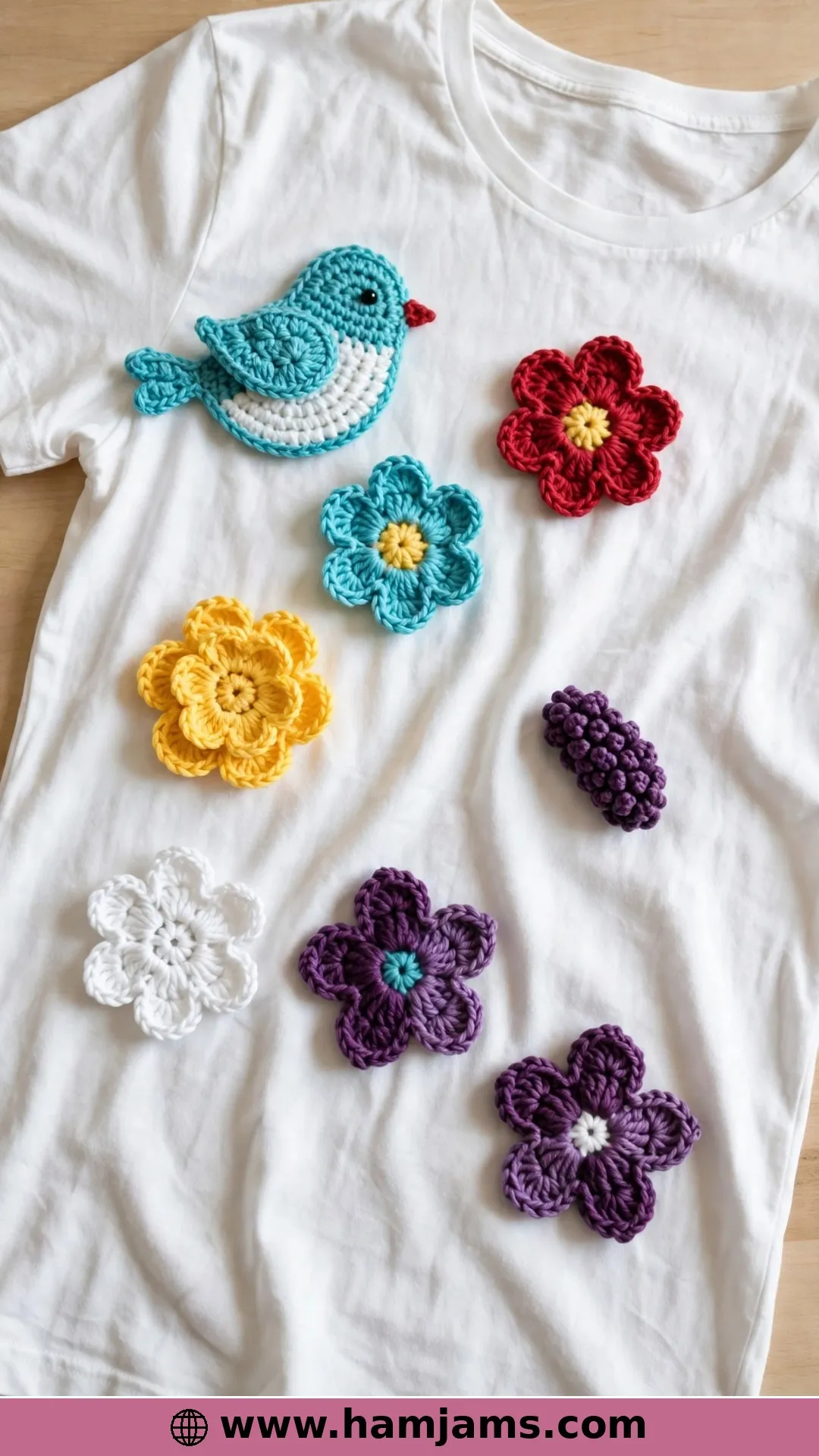Bird and Flower Appliques for a Custom Top