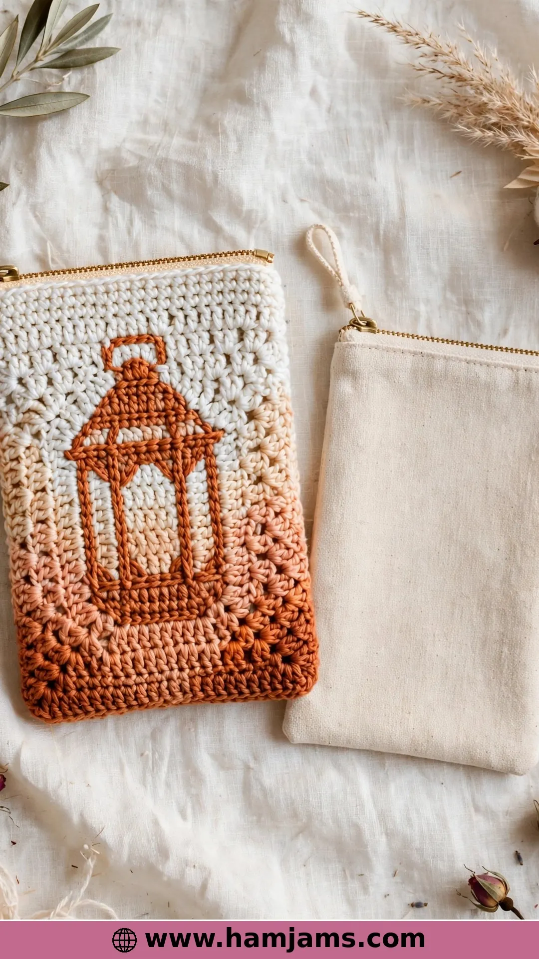 Lantern Mosaic Over a Ready-Made Zip Pouch