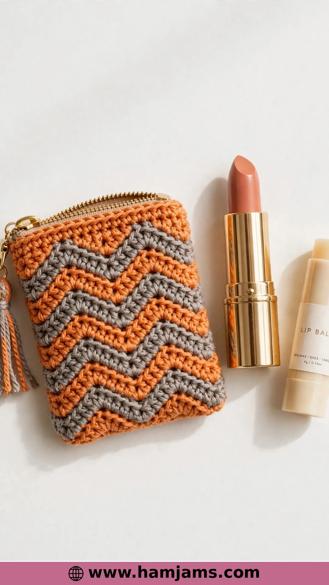 Bold Chevrons on a Mini Zip Pouch