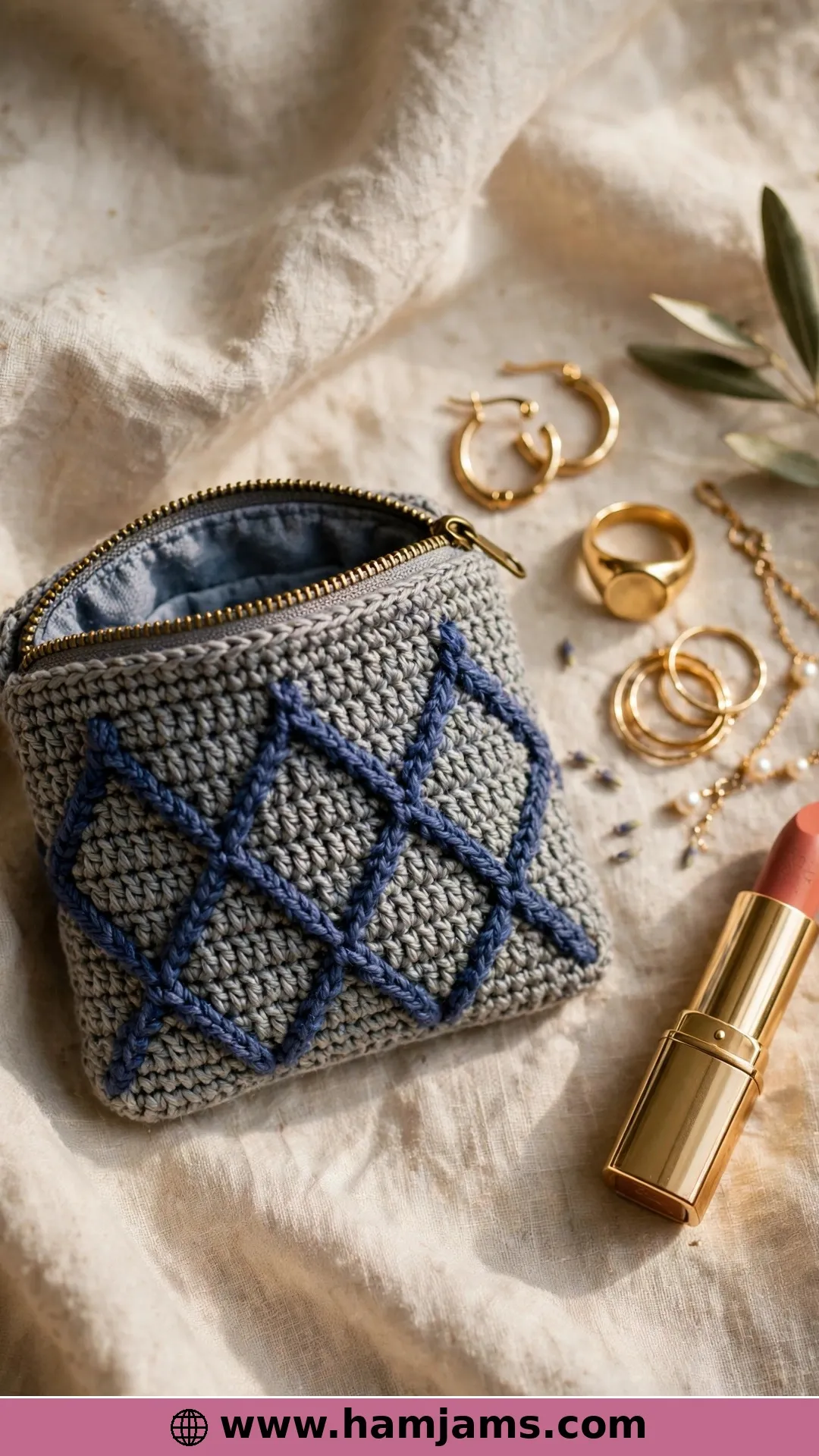 Blue Diamonds Tapestry, Small and Jewel-Like
