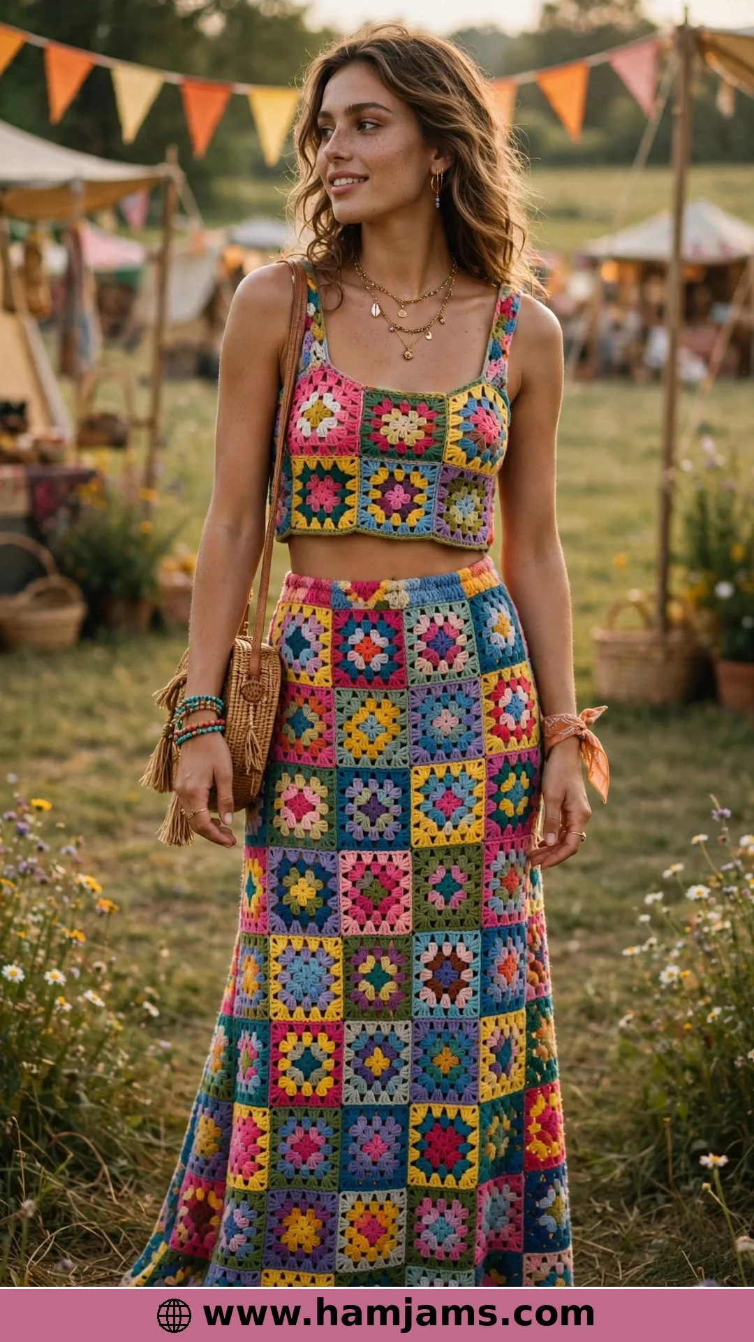 Granny Squares From Waist to Ankle