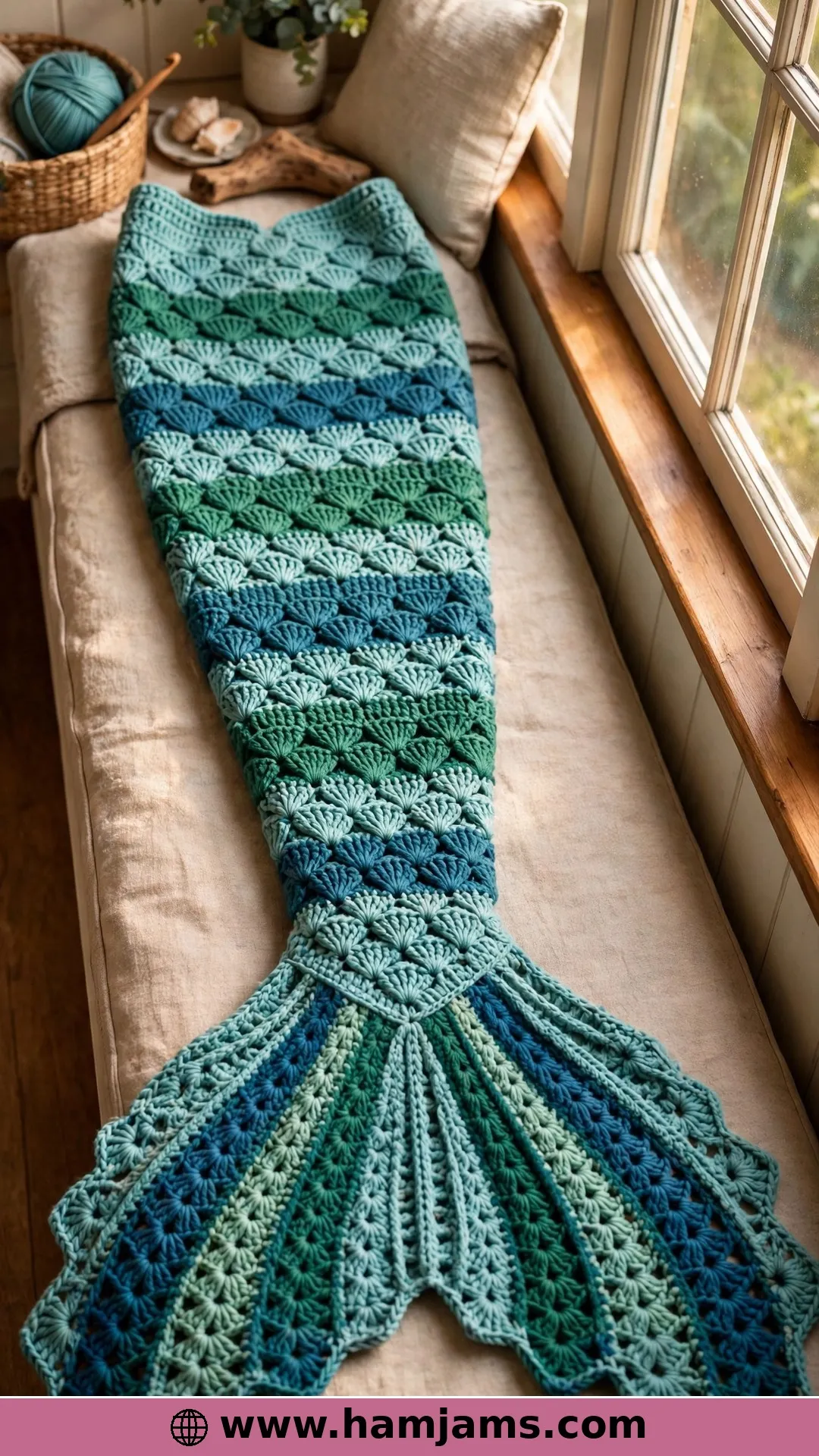 Shell-Stitch Scales for Mermaids Over Six Feet Tall