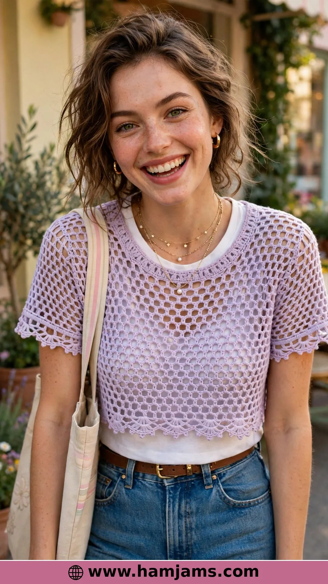 Top-Down Mesh With a Picot Edge