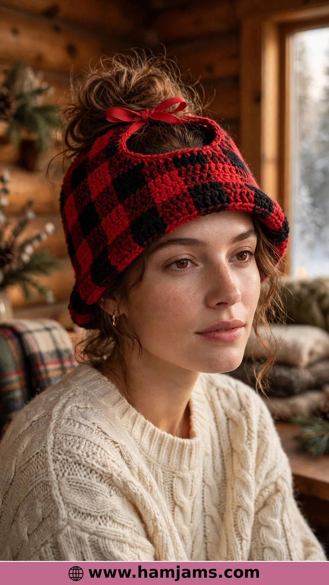 Buffalo Plaid With a Ribbon Drawstring Finish