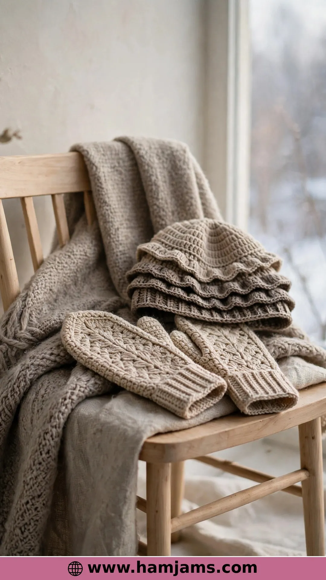Dublin: A Bosnian Slip-Stitch Hat and Mitten Set From DROPS