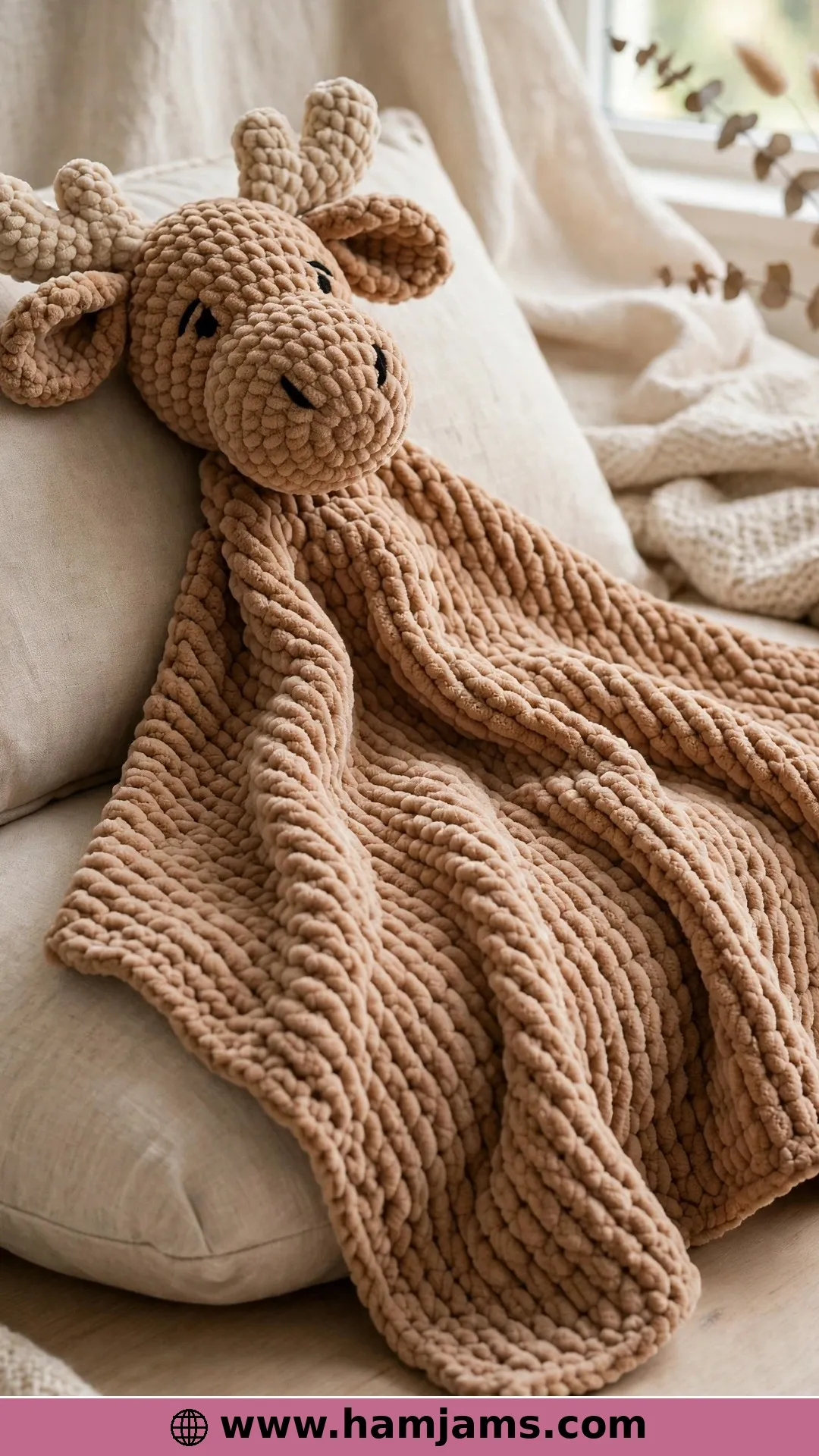 A Chenille Moose Snuggler for Serious Cuddles
