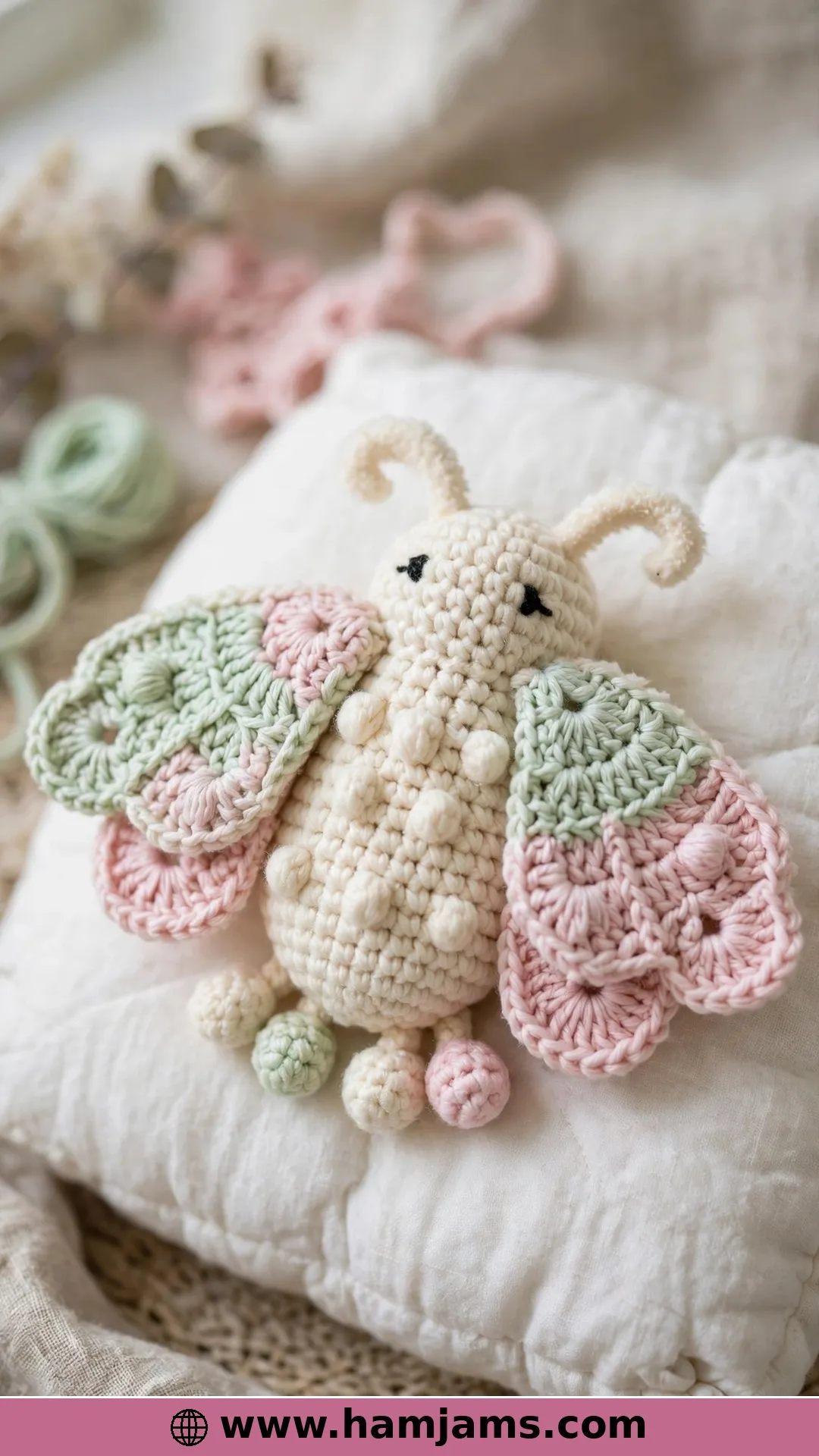 A No-Sew Moth in Soft Chenille
