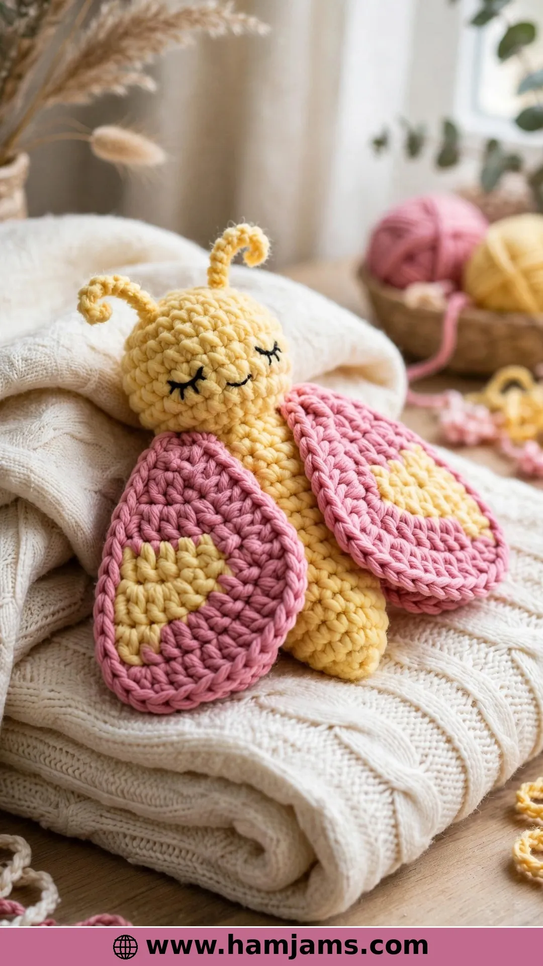 Rose Maple Moth in Extra-Bulky Yarn