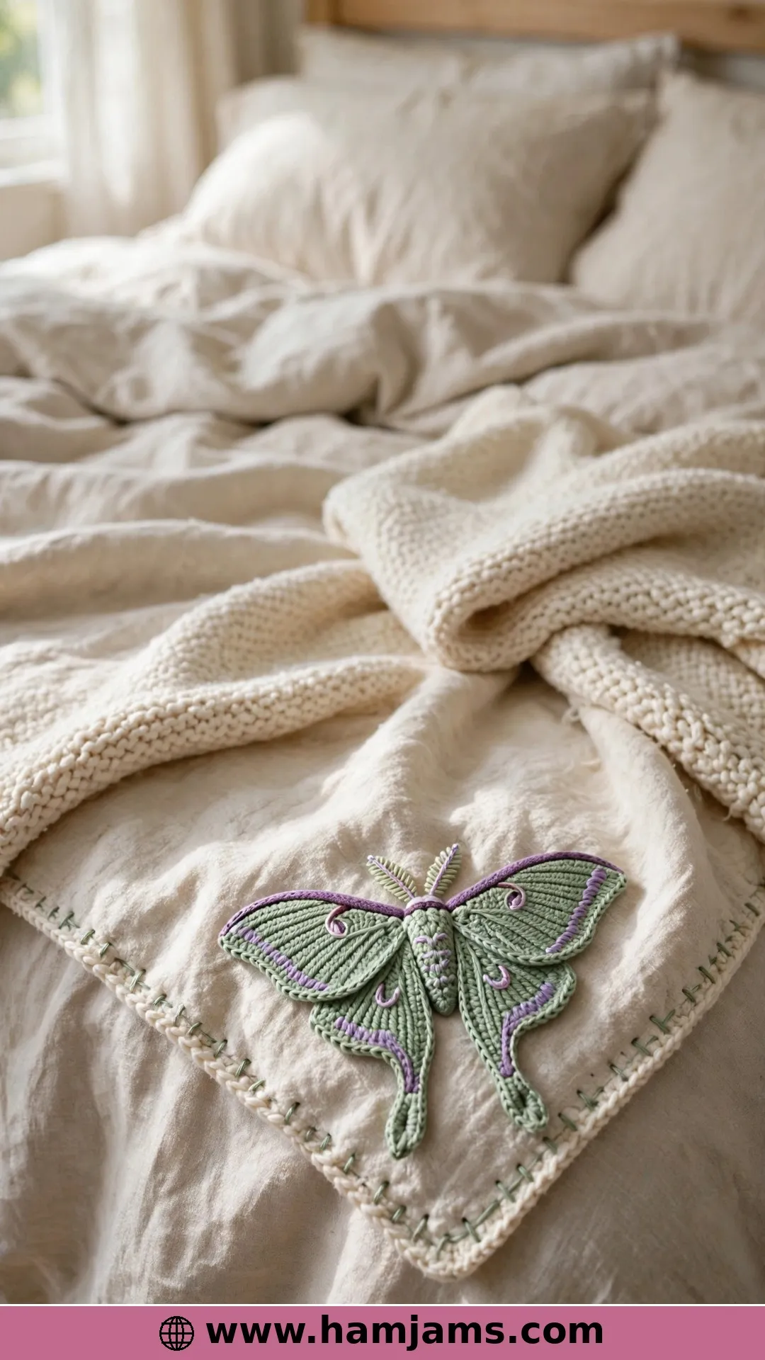 Luna Moth Appliqué for Blankets and Bags