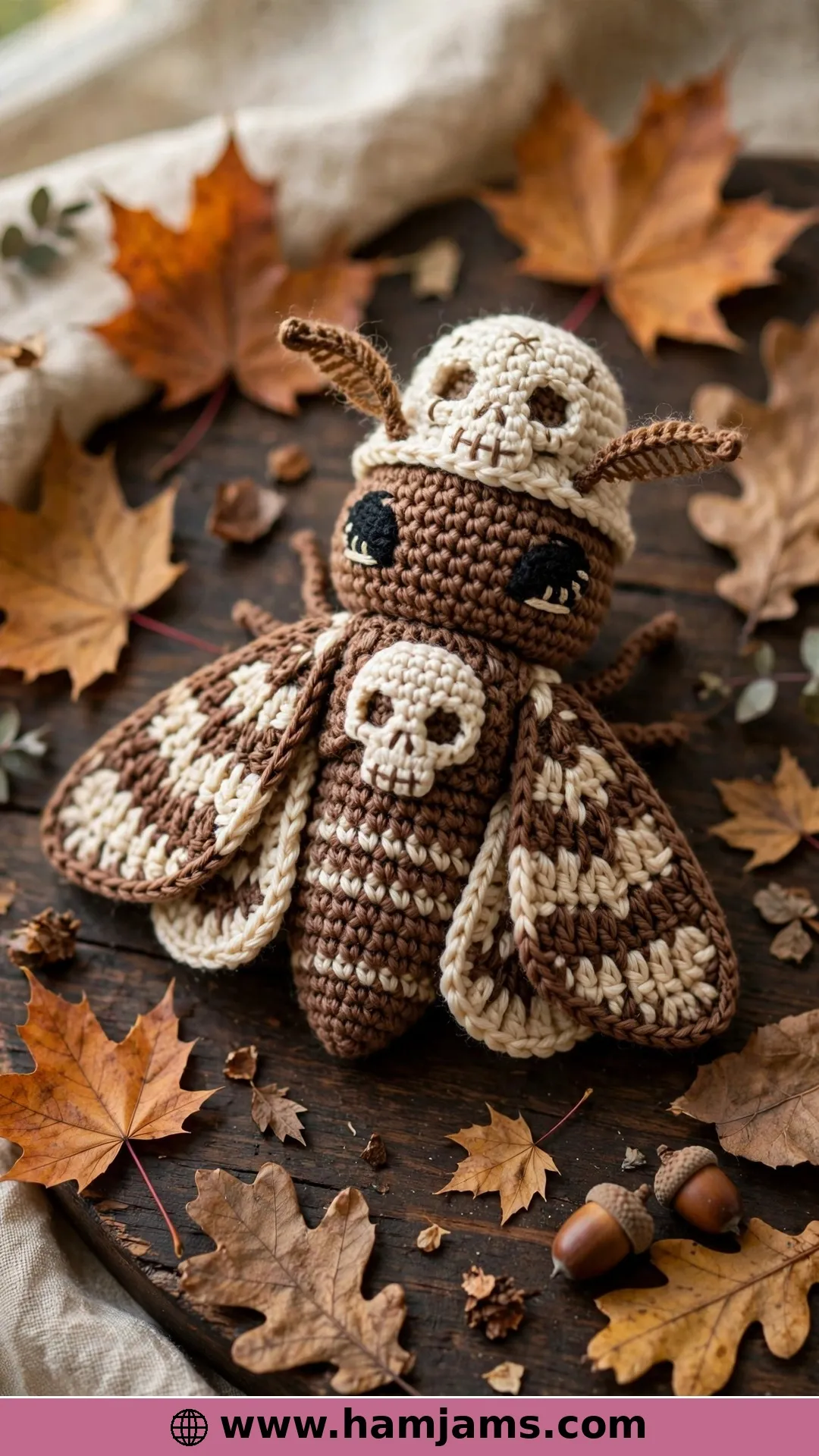 Death's Head Hawk Moth Amigurumi