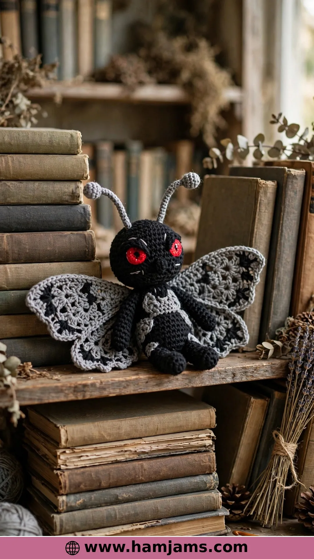 Mothman Amigurumi, the Folklore Fellow