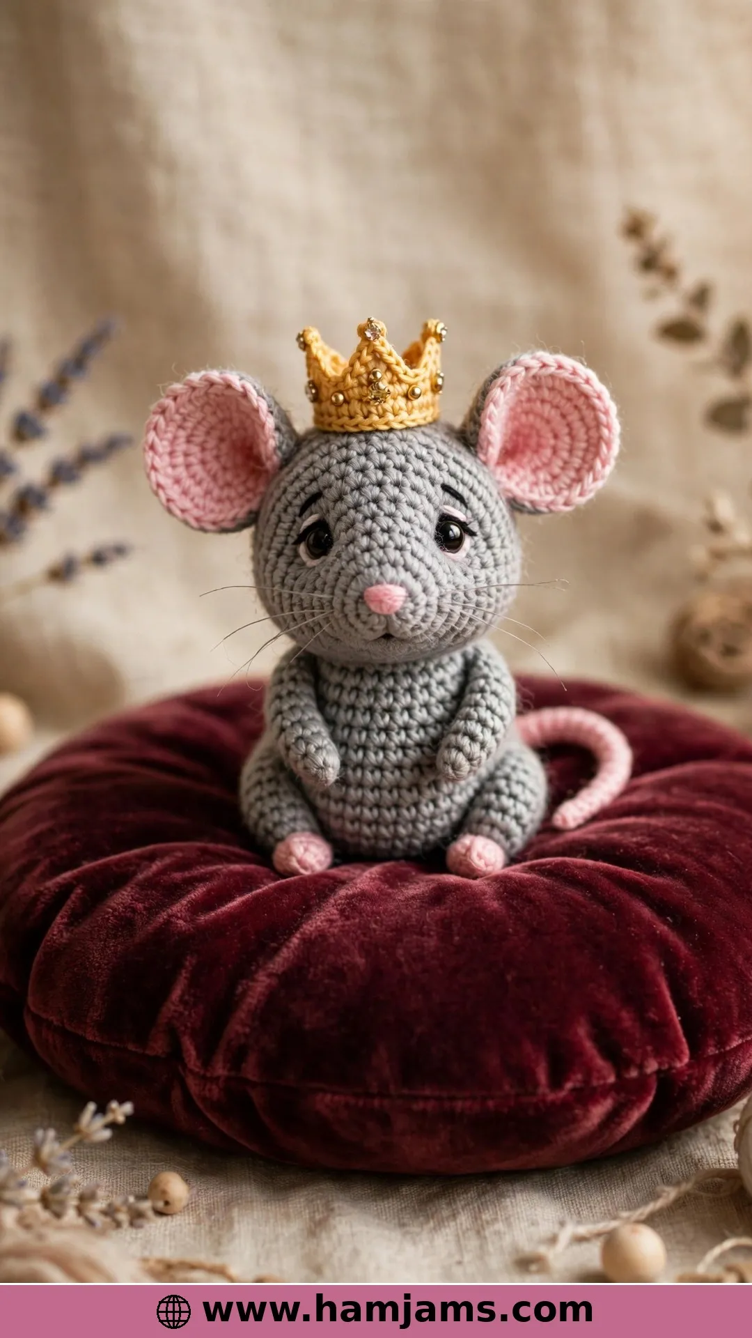 A Princess Mouse With a Golden Crown