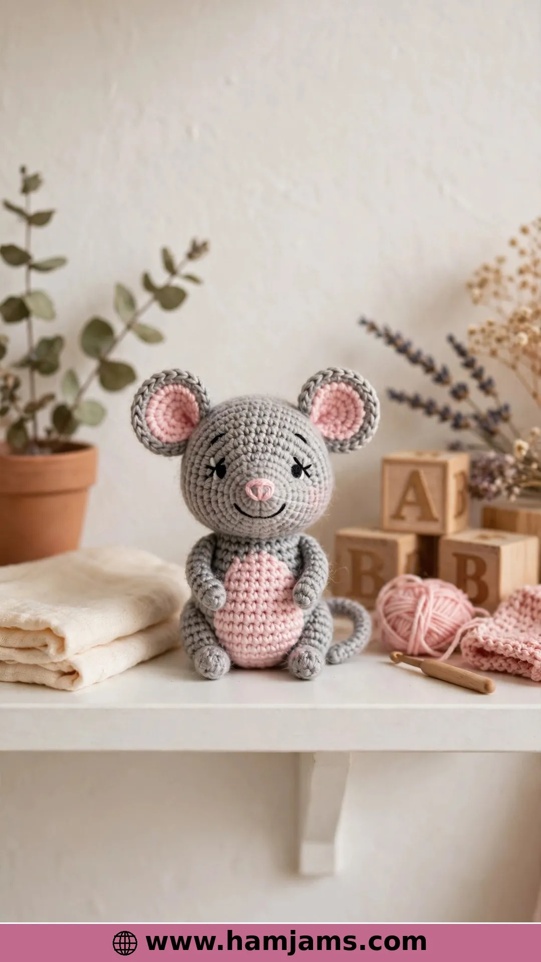 The Upturned-Nose Mouse With Embroidered Arms