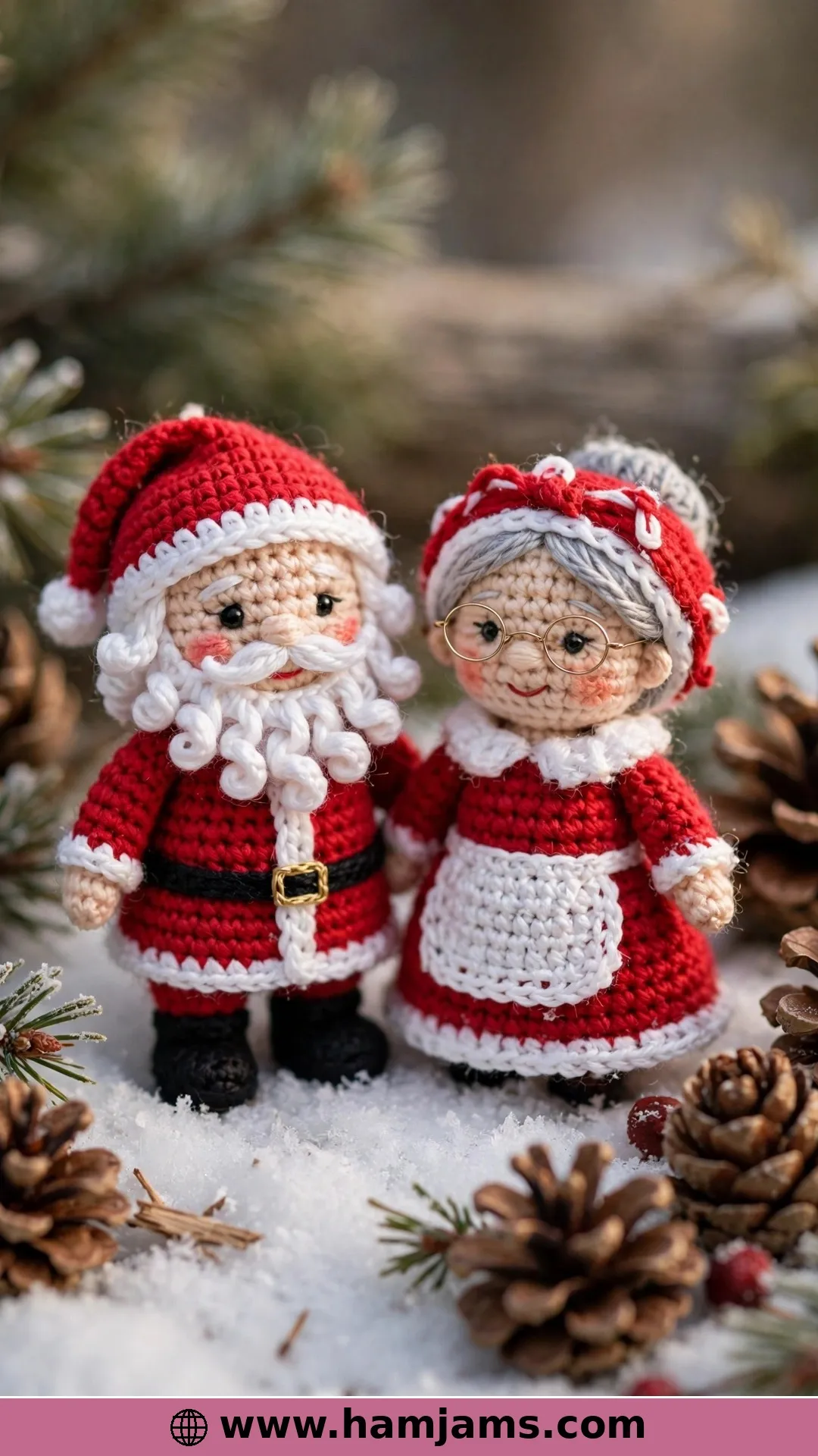 The Tiny Santa and Mrs Claus Pair