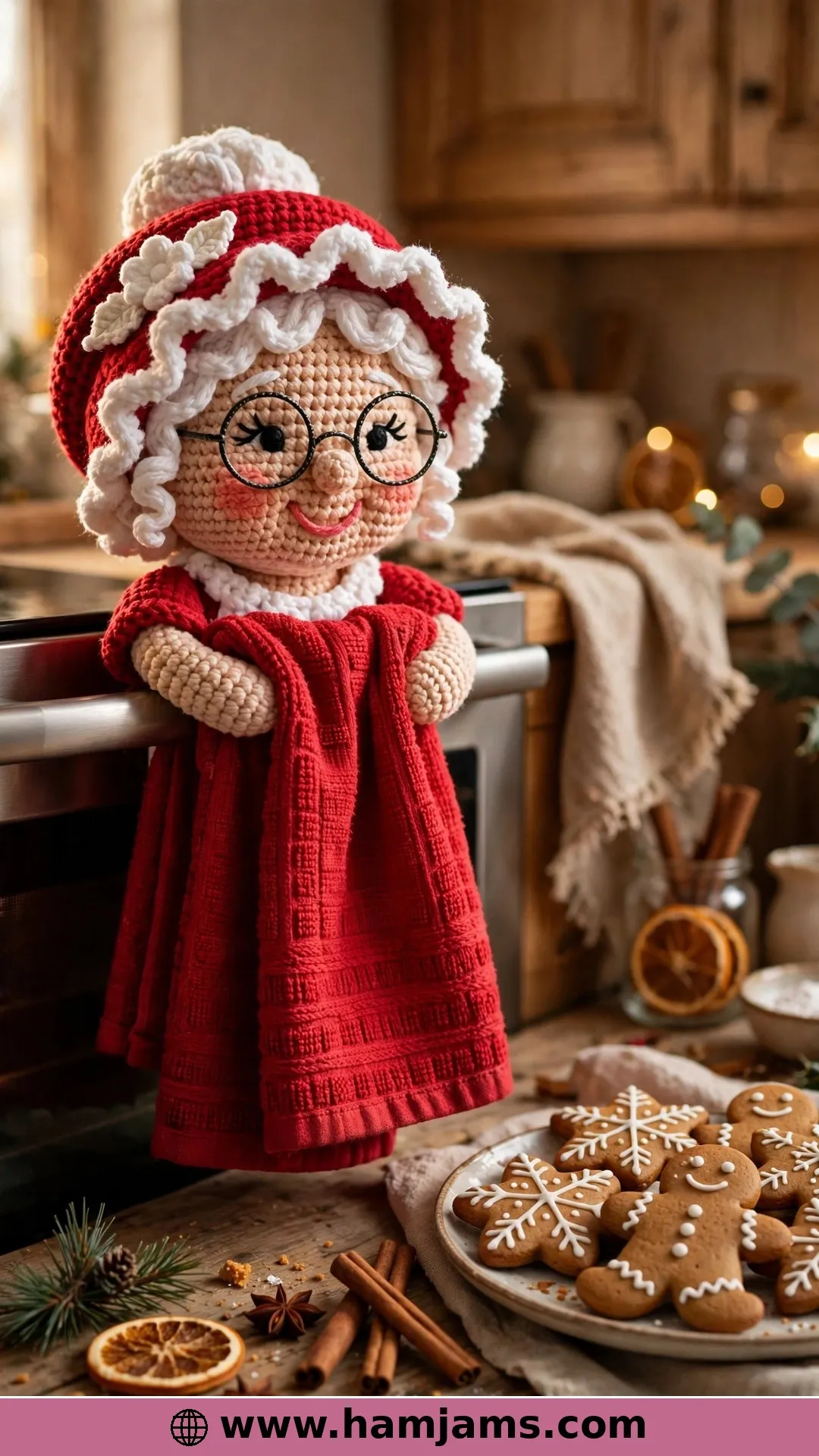The Mrs Claus Towel Topper With a Hidden Ring