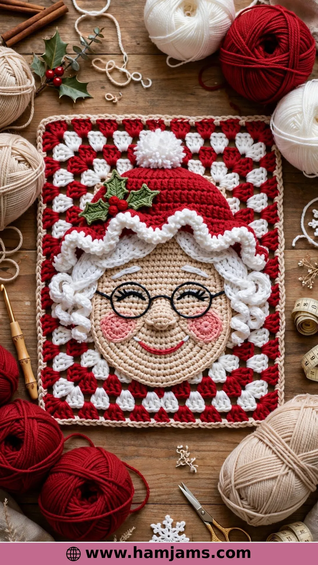 The Mrs Claus Granny Square