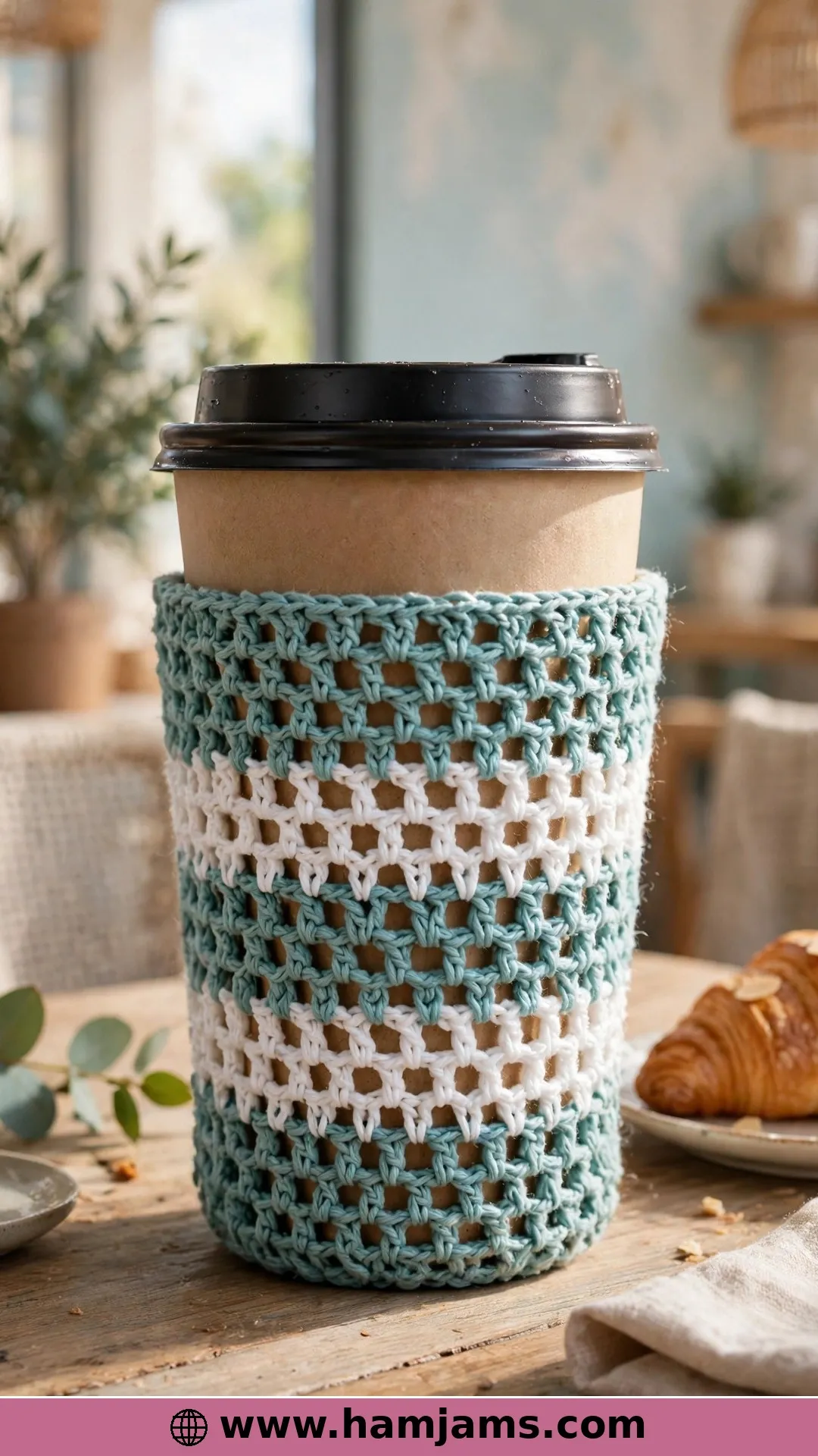 Two-Colour Mesh for Takeout Cups