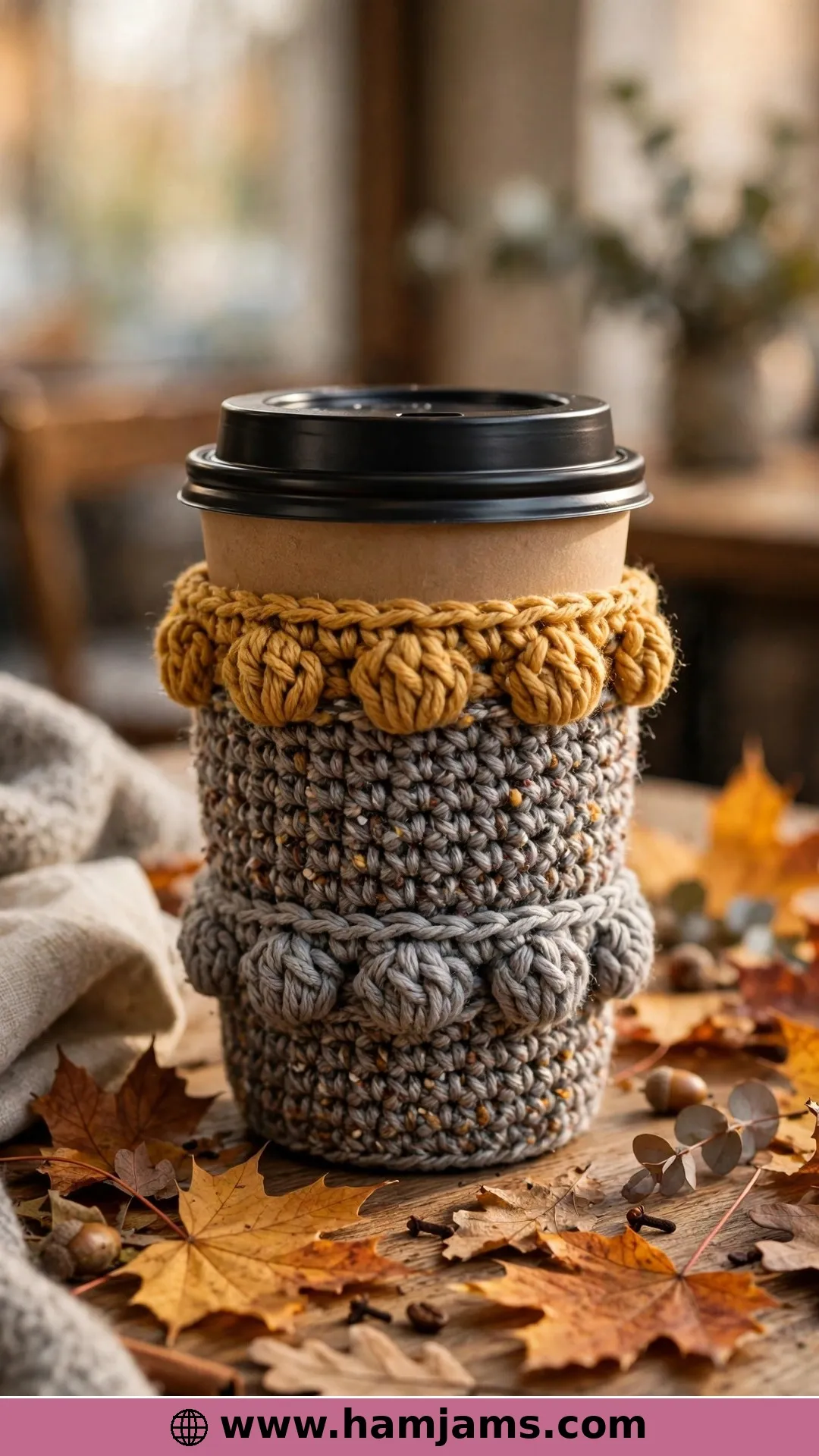 Puff Stitches and Tweed for Autumn Coffee Runs