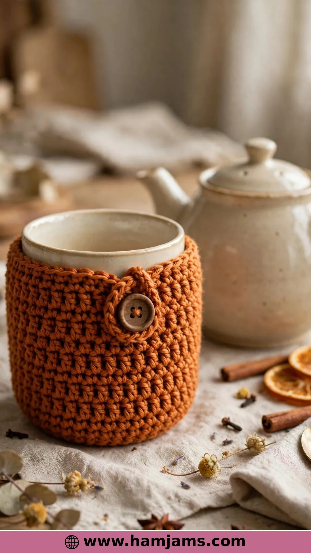 Suzette Stitch Softness With a Button Loop