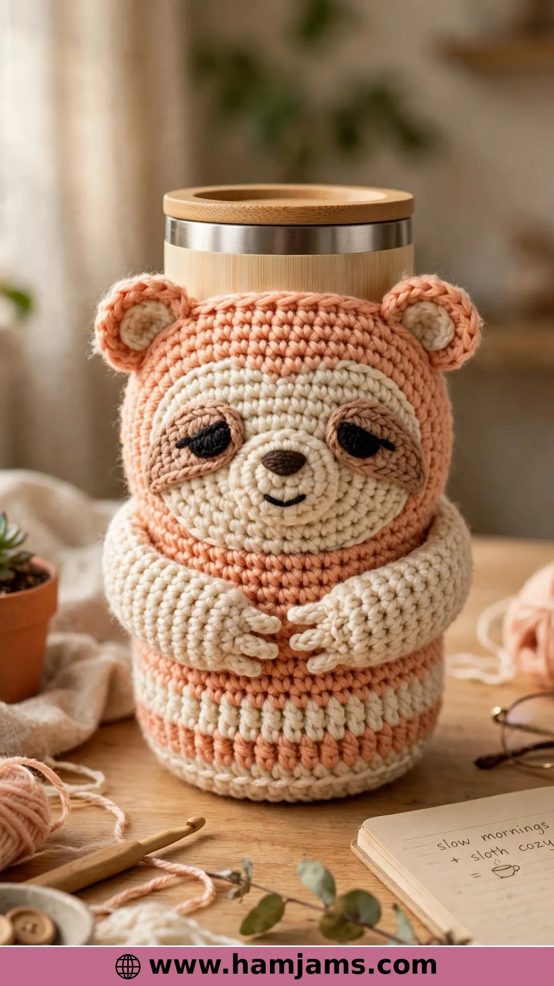 The Sloth Cozy That Hugs Your Mug Back