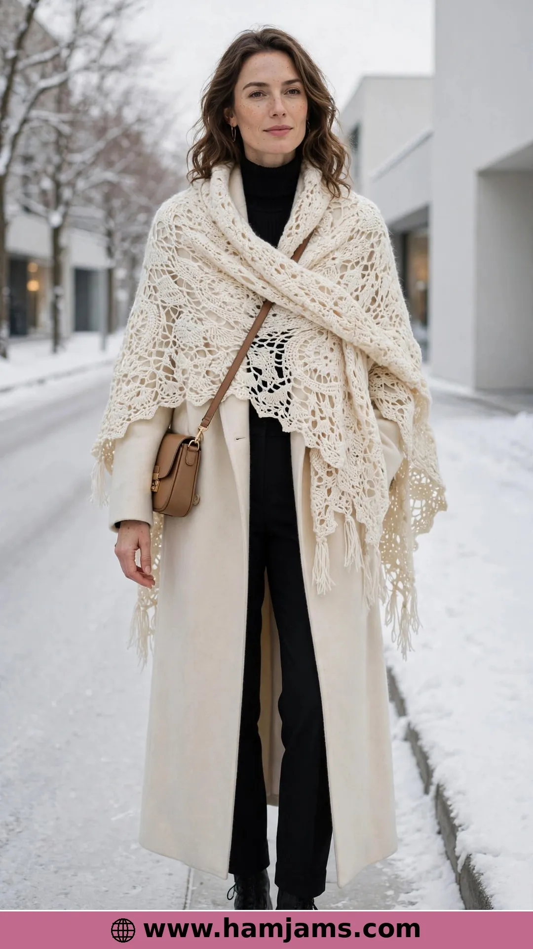 The Cloud-Lace Wrap in Real Alpaca