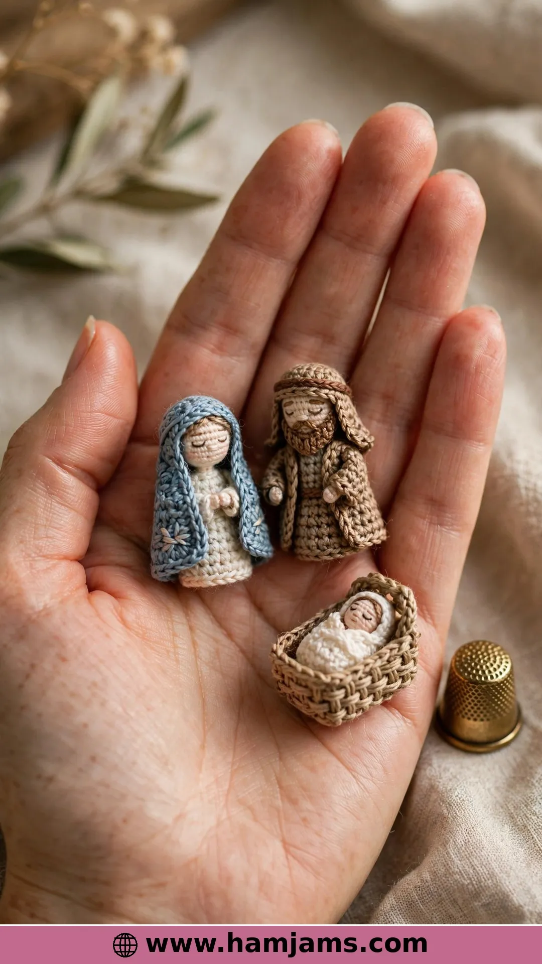 The Holy Family in Miniature, Worked in Thread