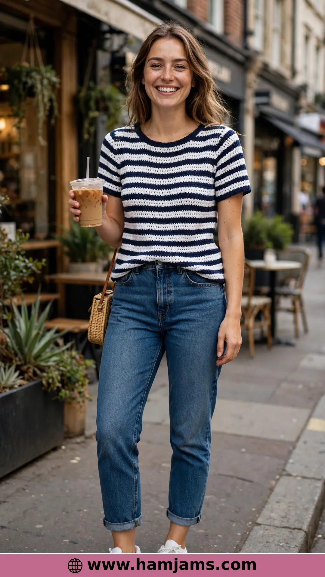 The Striped Crochet Top with the Gently Shaped Waist