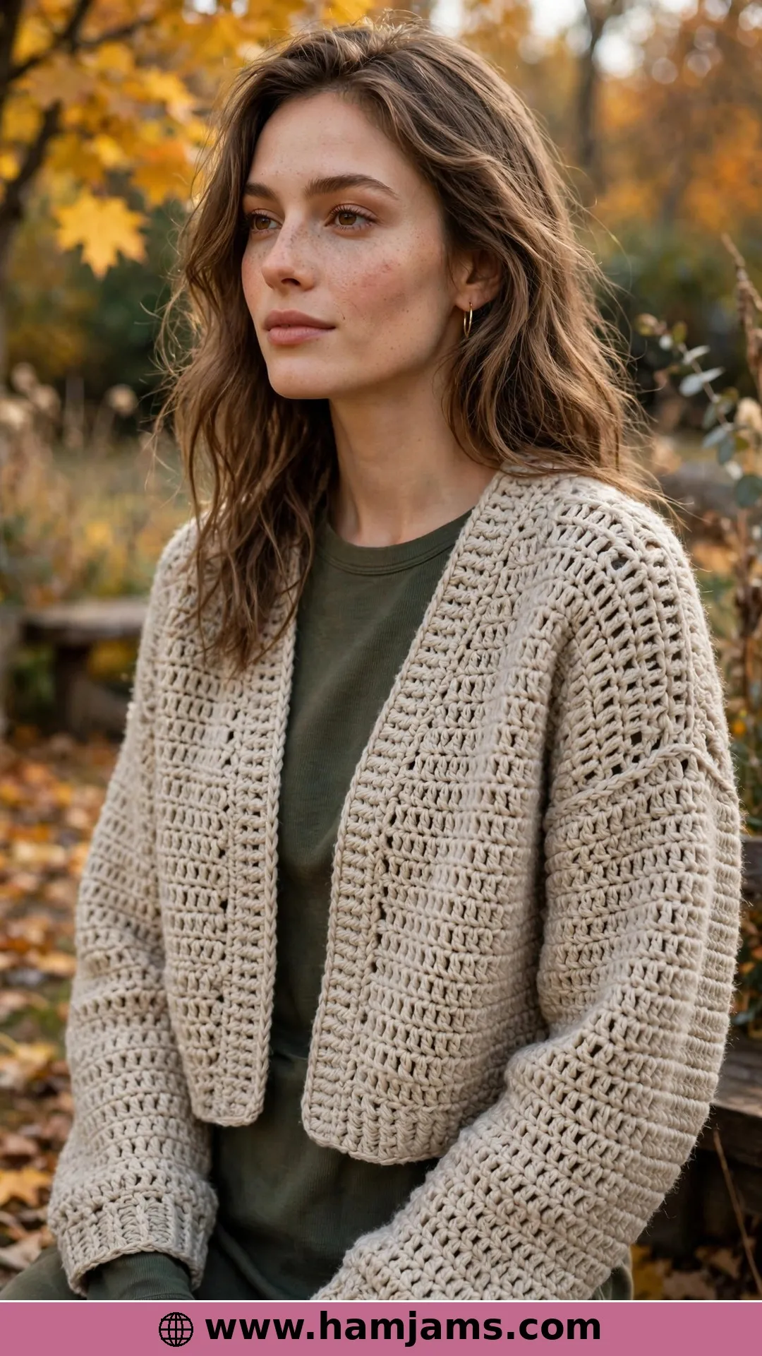 Slouchy-Cute in Textured Almond Stitch