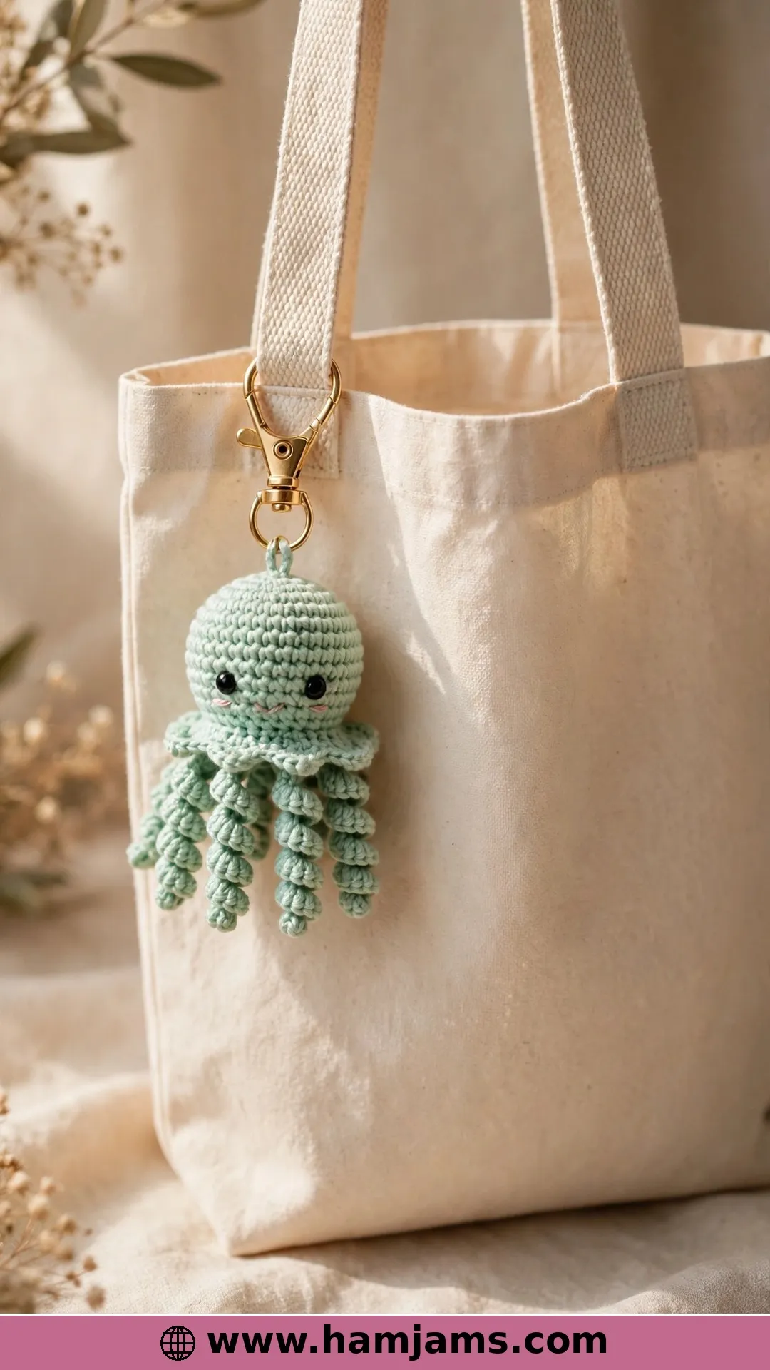 Octo Ollie, the No-Sew Mini Keychain