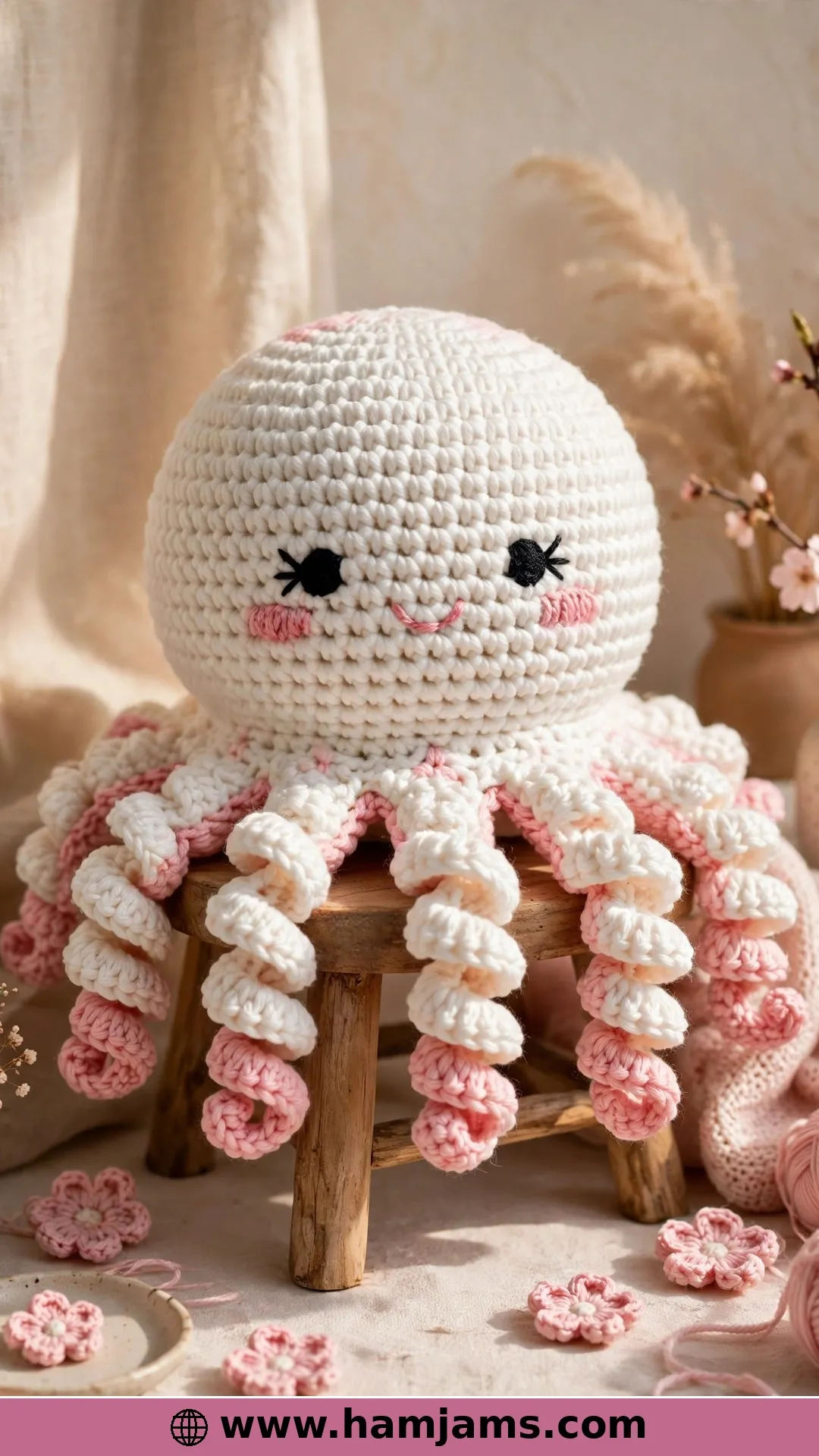 A Squishy Mochi Octopus with a Secret Cap