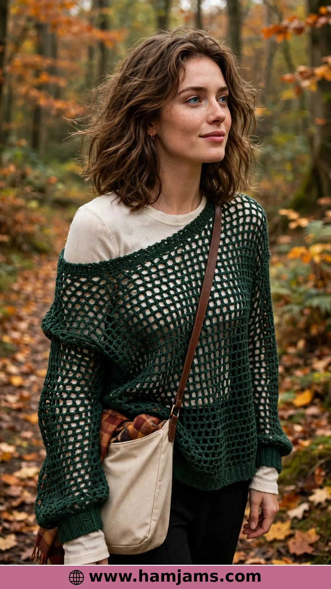 Forest Colours and a Mesh Stitch for Fall Walks