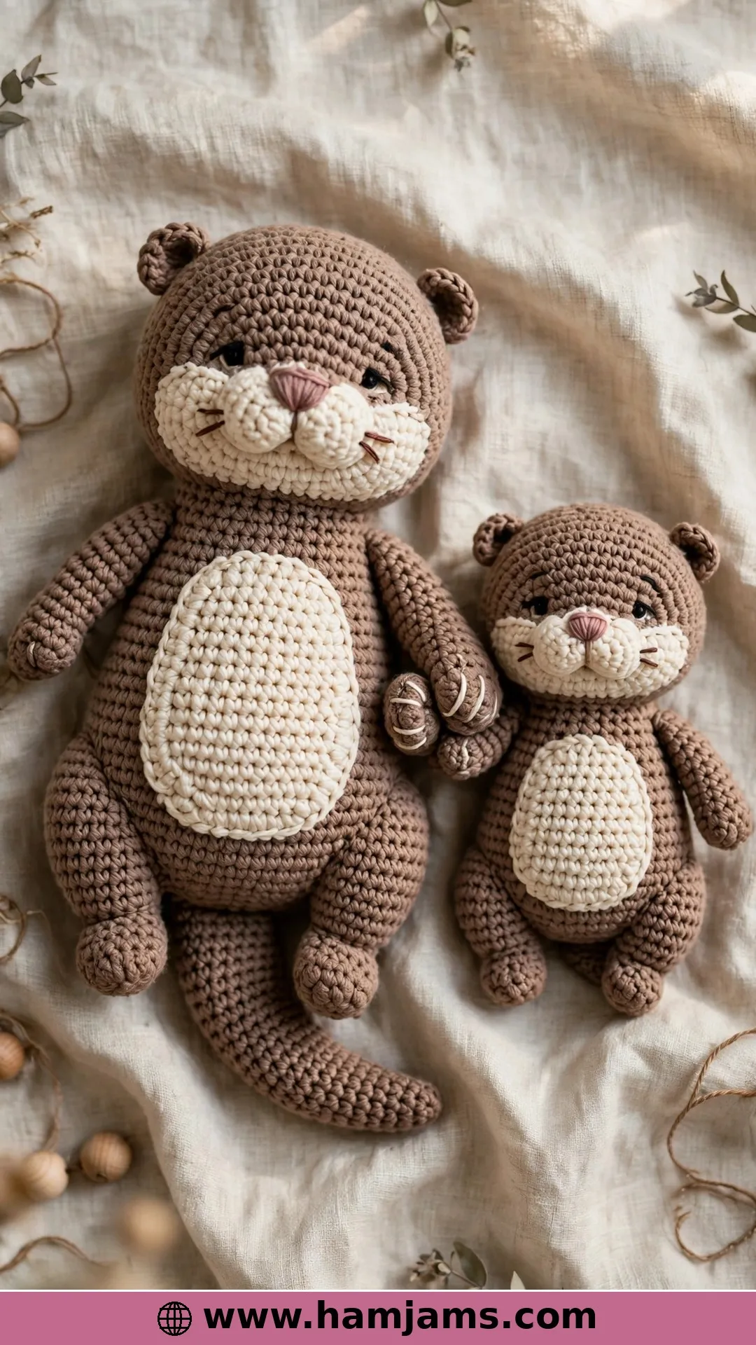 A Ragdoll Otter Family, Mum and Baby