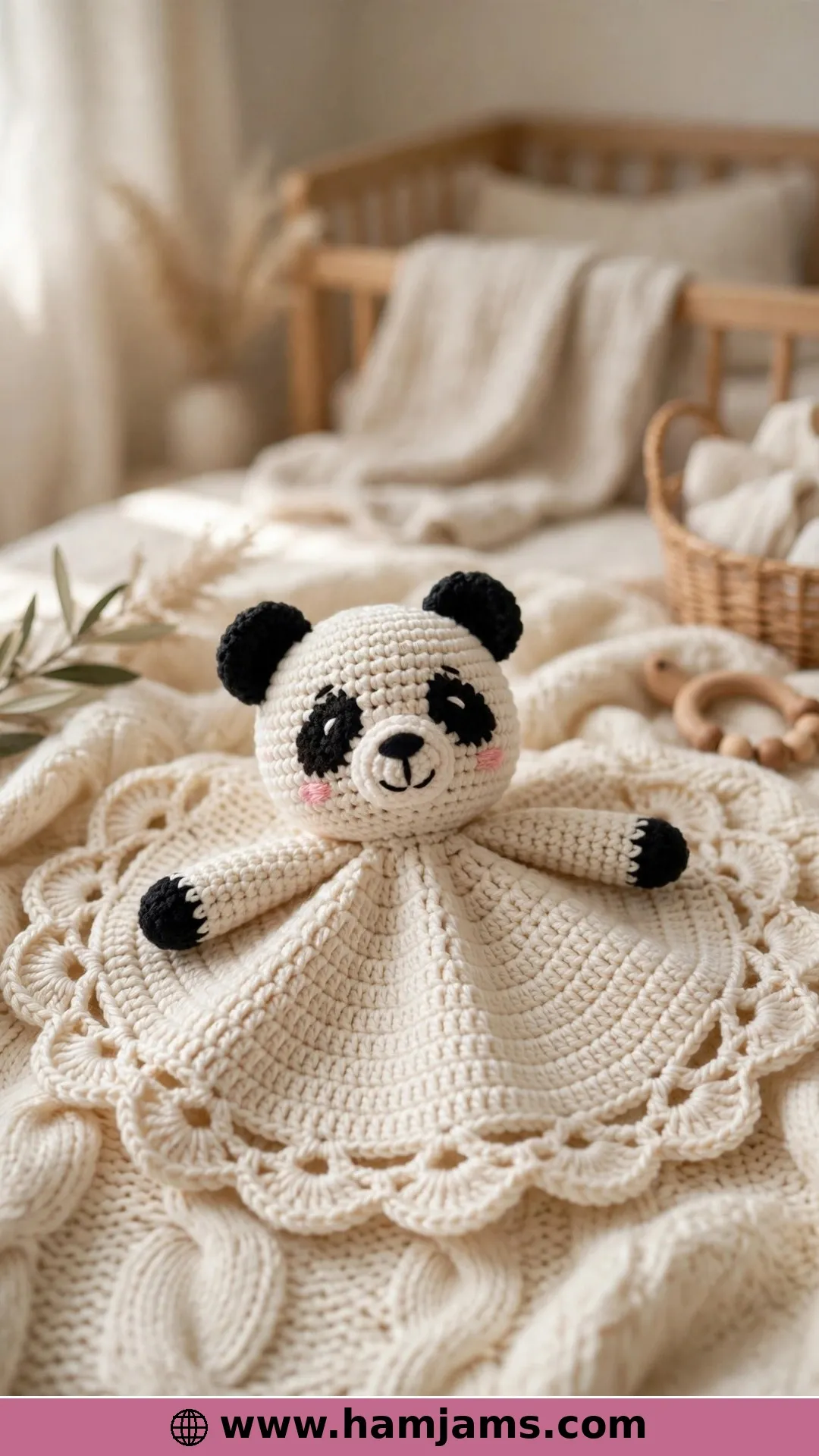 A Flat Panda Lovey for Tiny Hands
