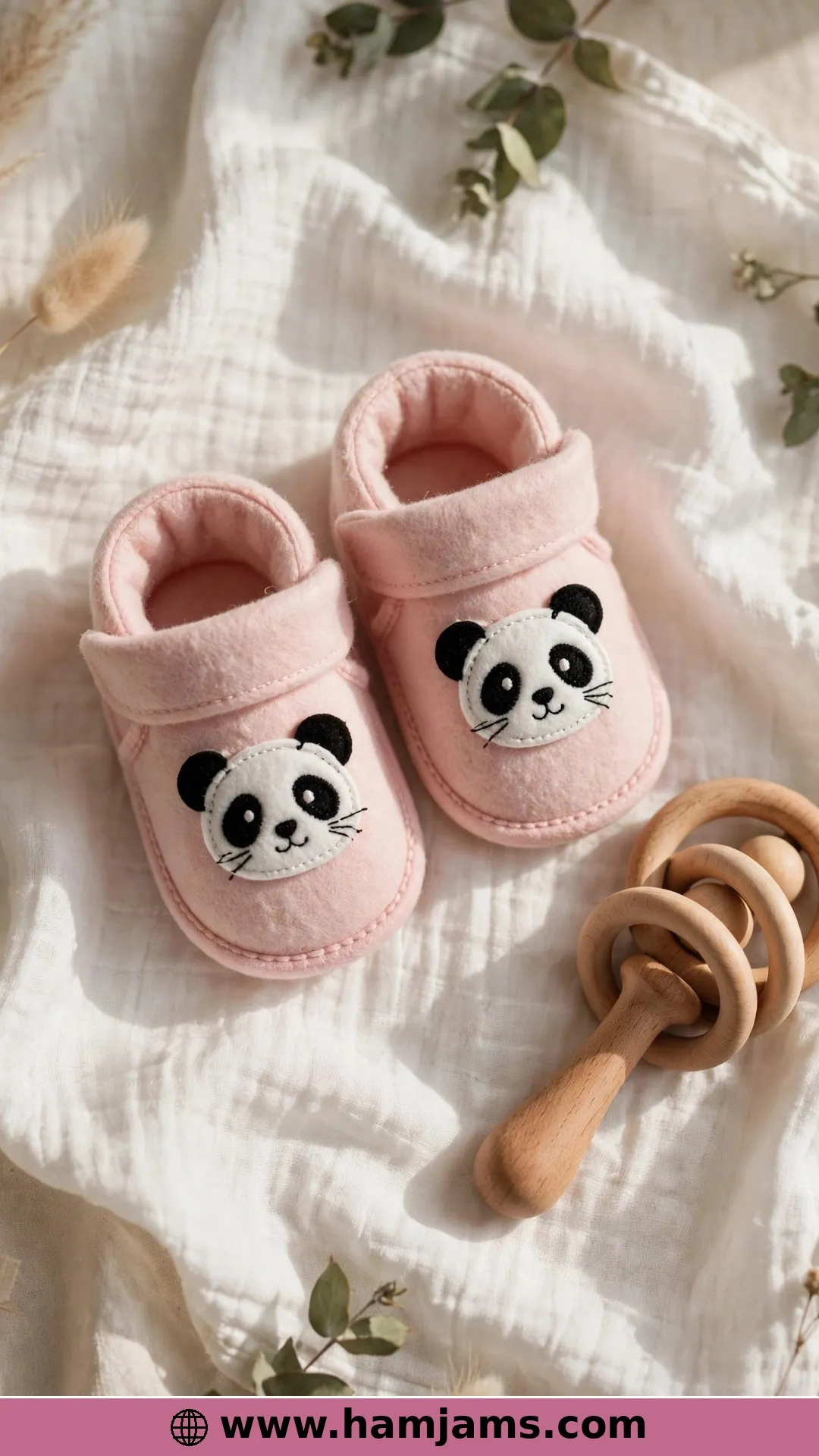 Panda Booties With a Sweet Appliqué Face