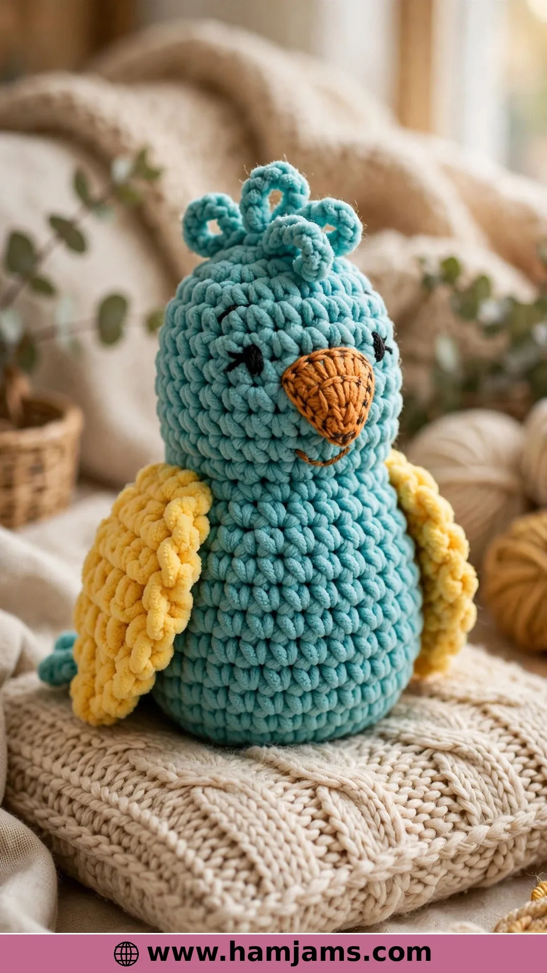 Popik, the Plush Parrot With Embroidered Charm