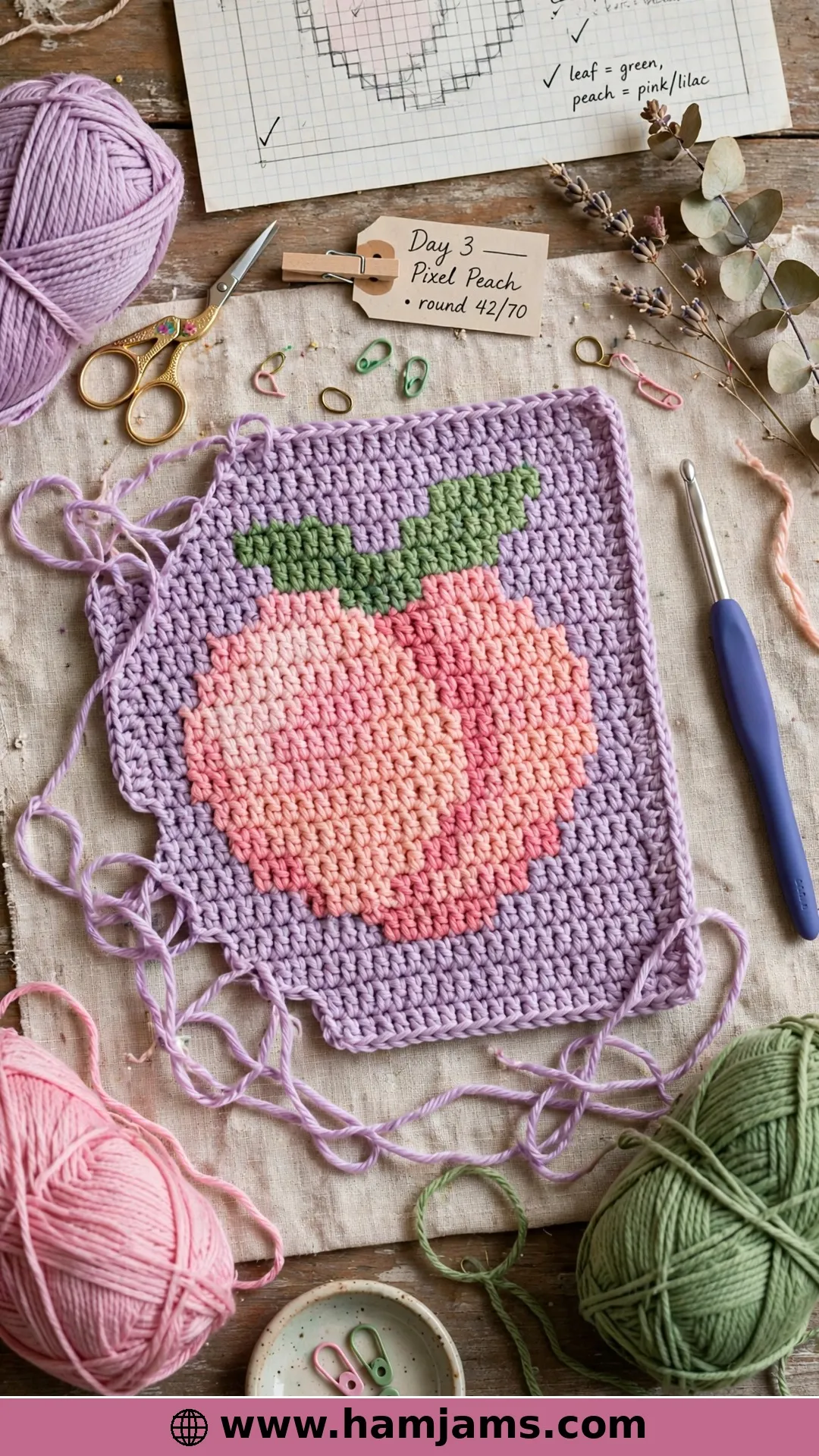 The Pixel Peach Bag Panel