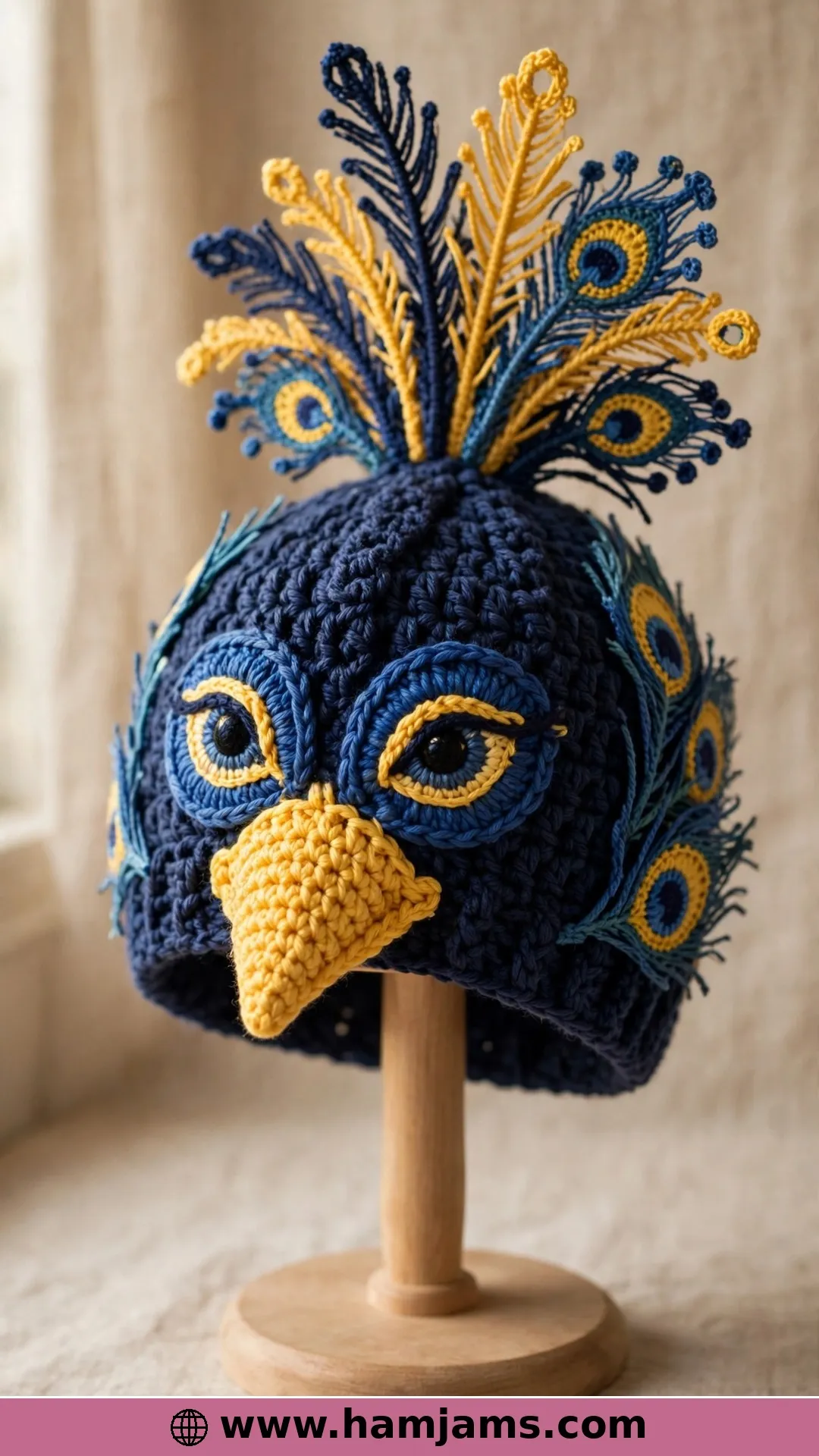 The Peacock Hat for Silly, Cosy Days