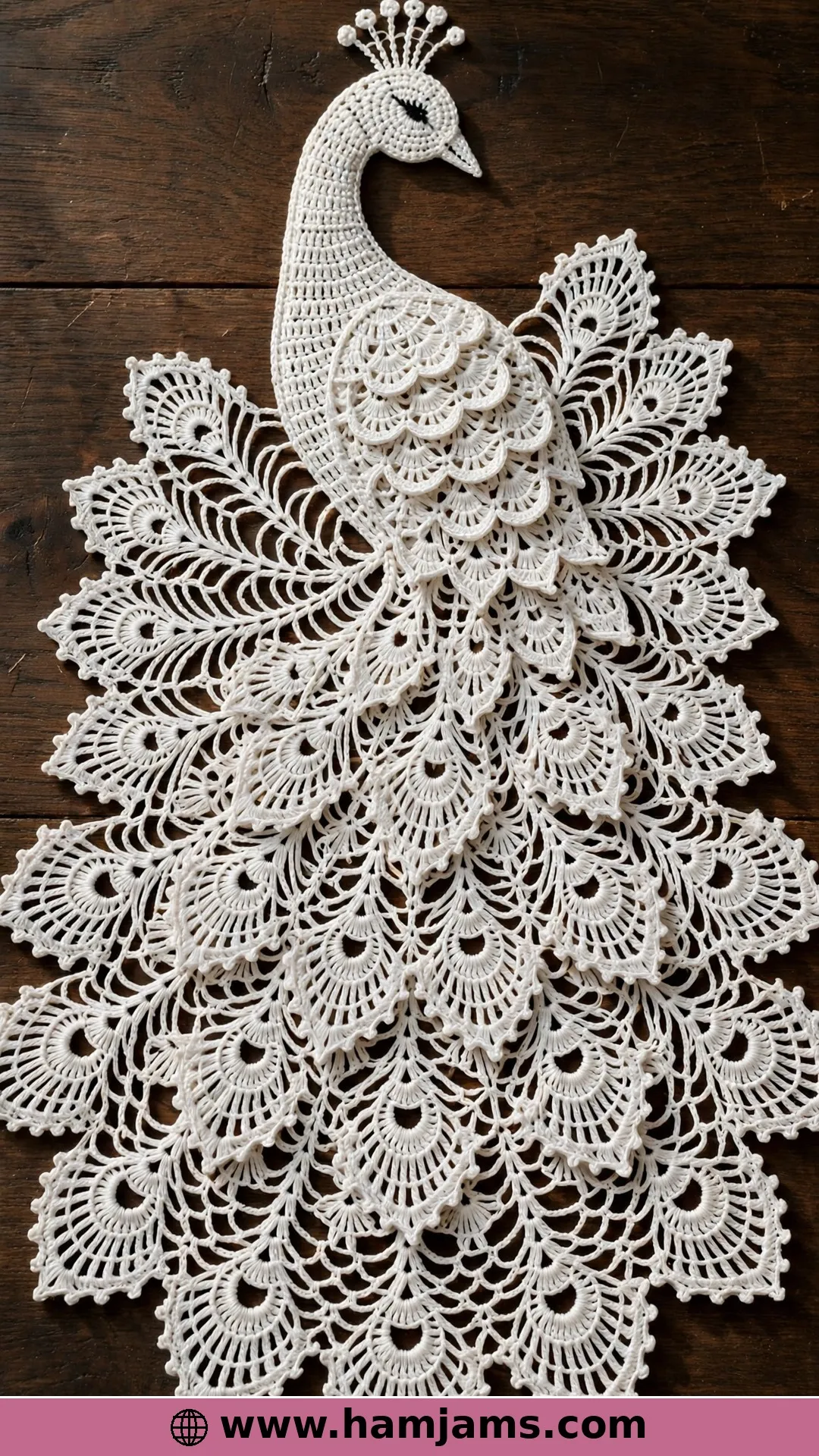 The Proud Peacock Doily