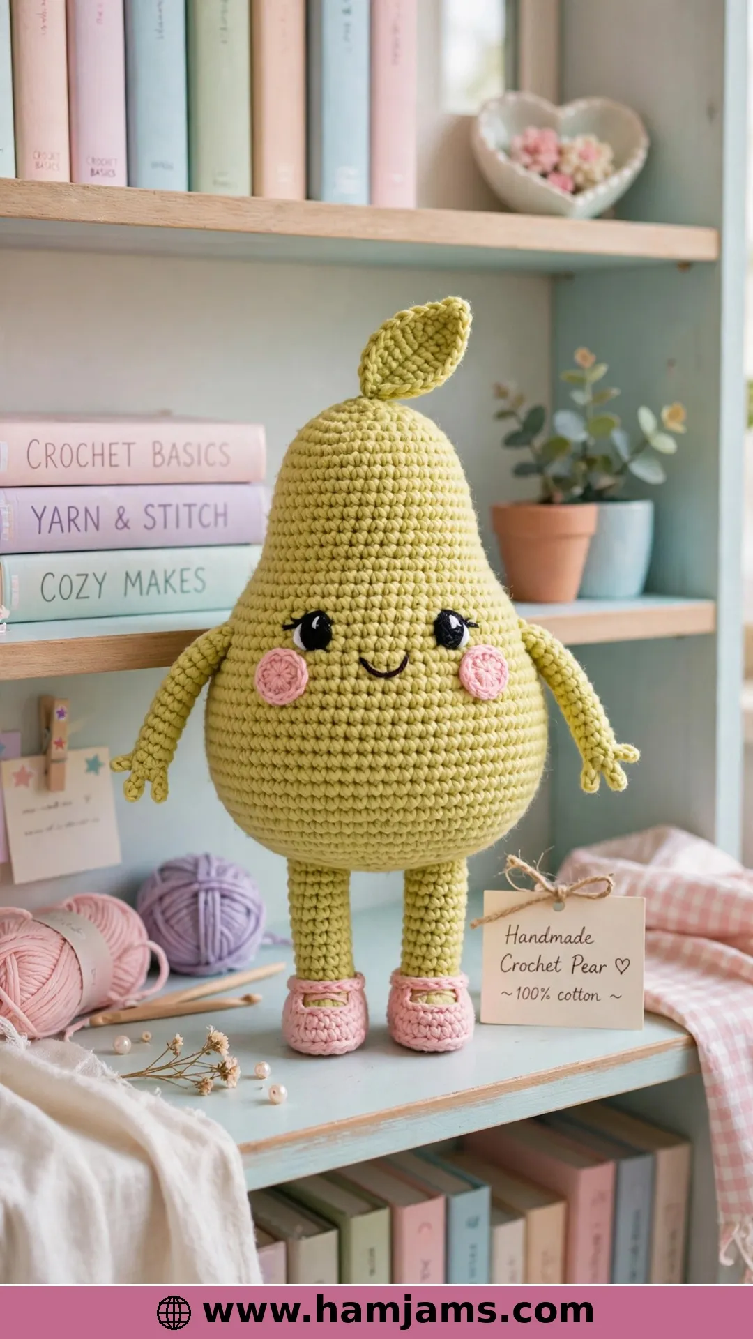 A Kawaii Pear With Legs and Cheeks