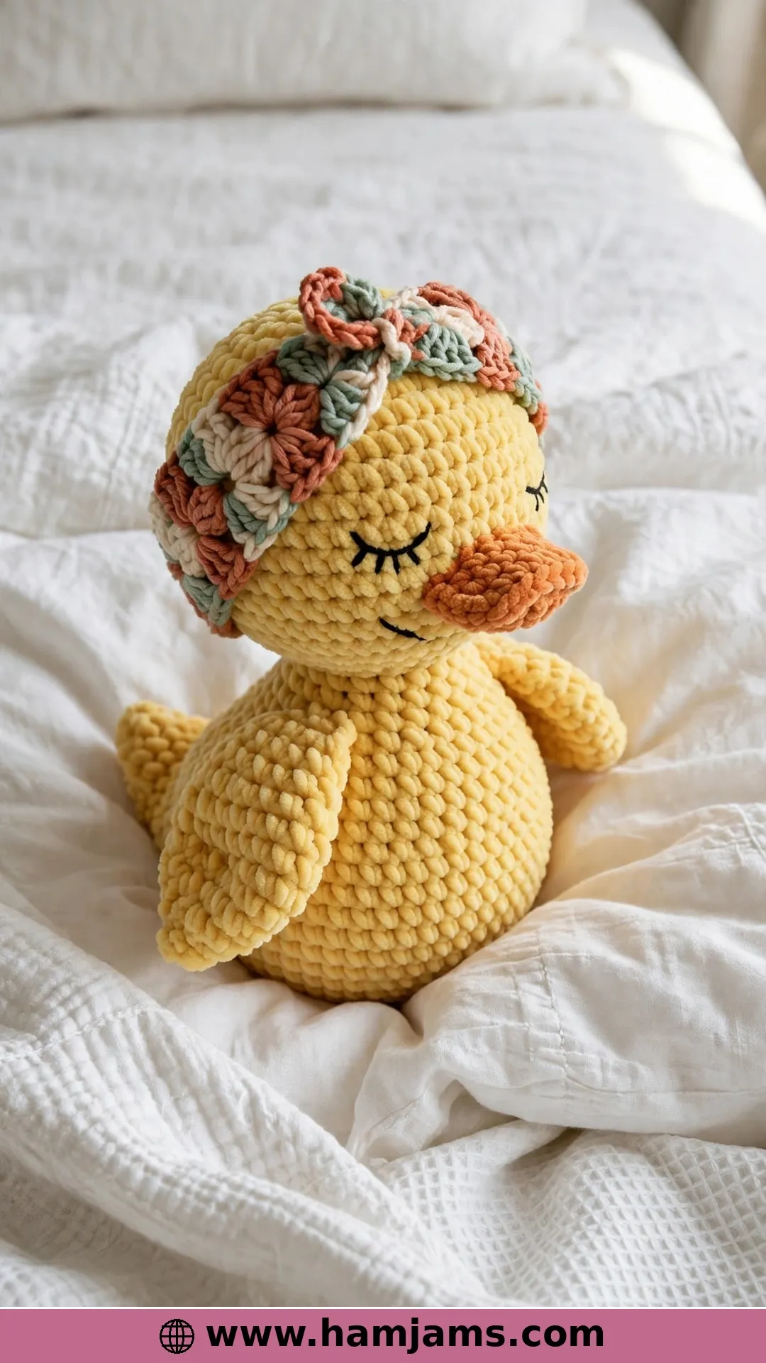 A Plush Duck With a Headband