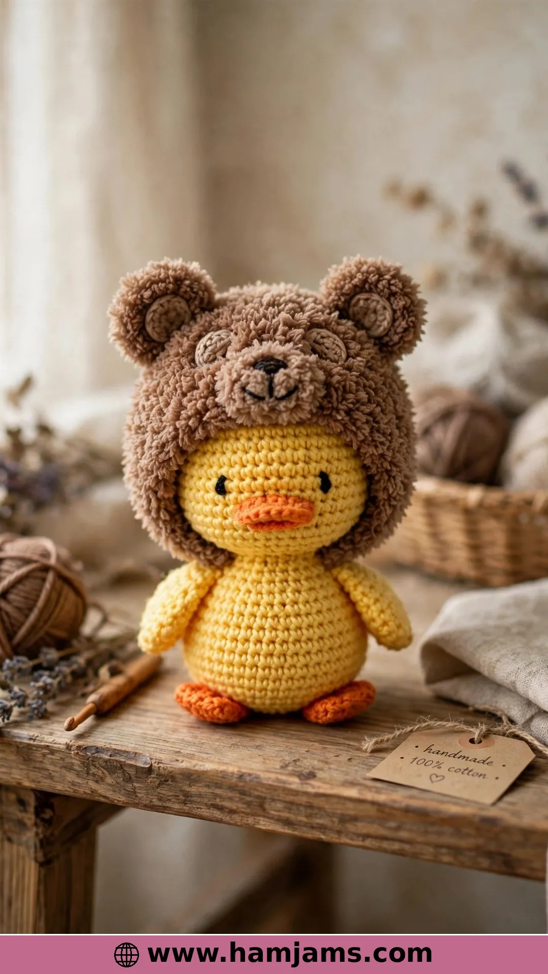 A Little Duck in a Bear Hat