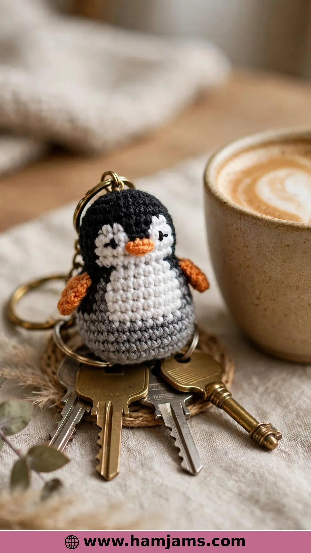 Tiny No-Sew Penguin, Done in One Piece