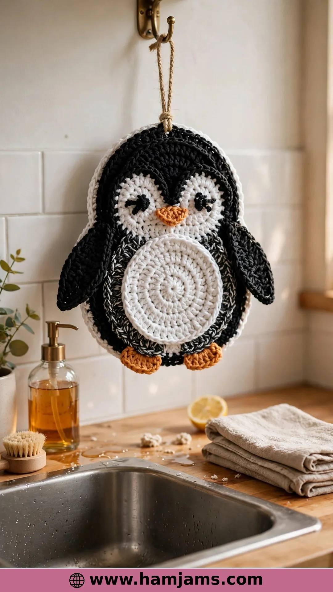 Pampering Penguin, the Bath-and-Dishes Helper