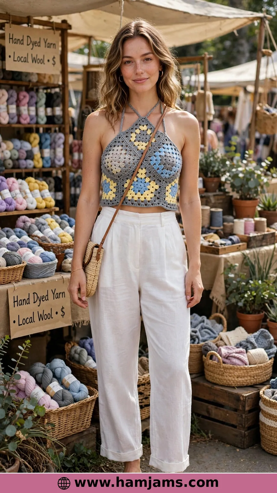 The Granny Square Halter in Soft Pastels