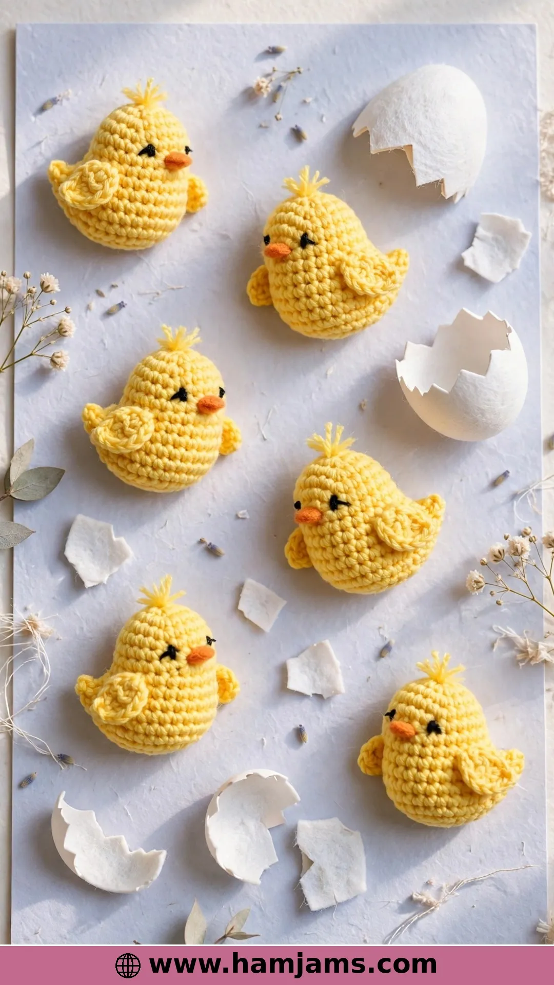 A Hatching Chick With a Felt Eggshell