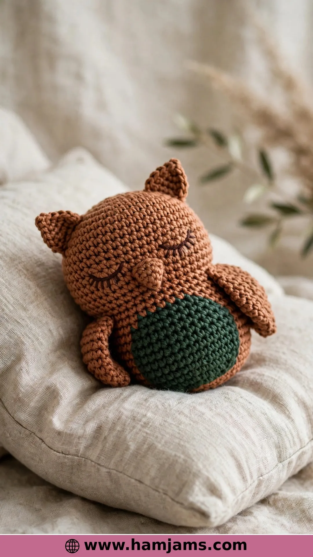 A Sleepy Owl With Closed Eyes
