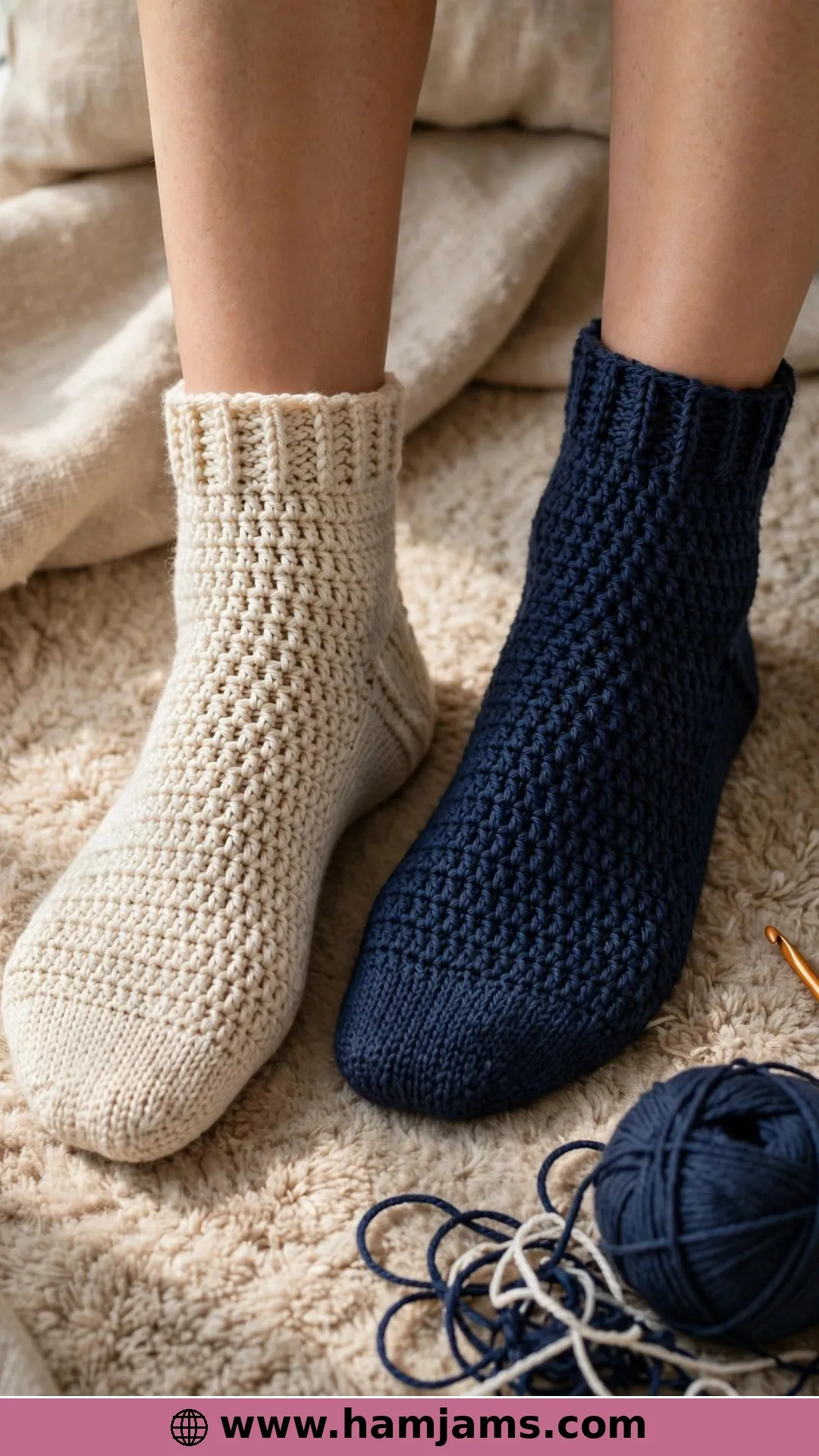 The Hestia Reversible Ankle Socks with Two Looks in One